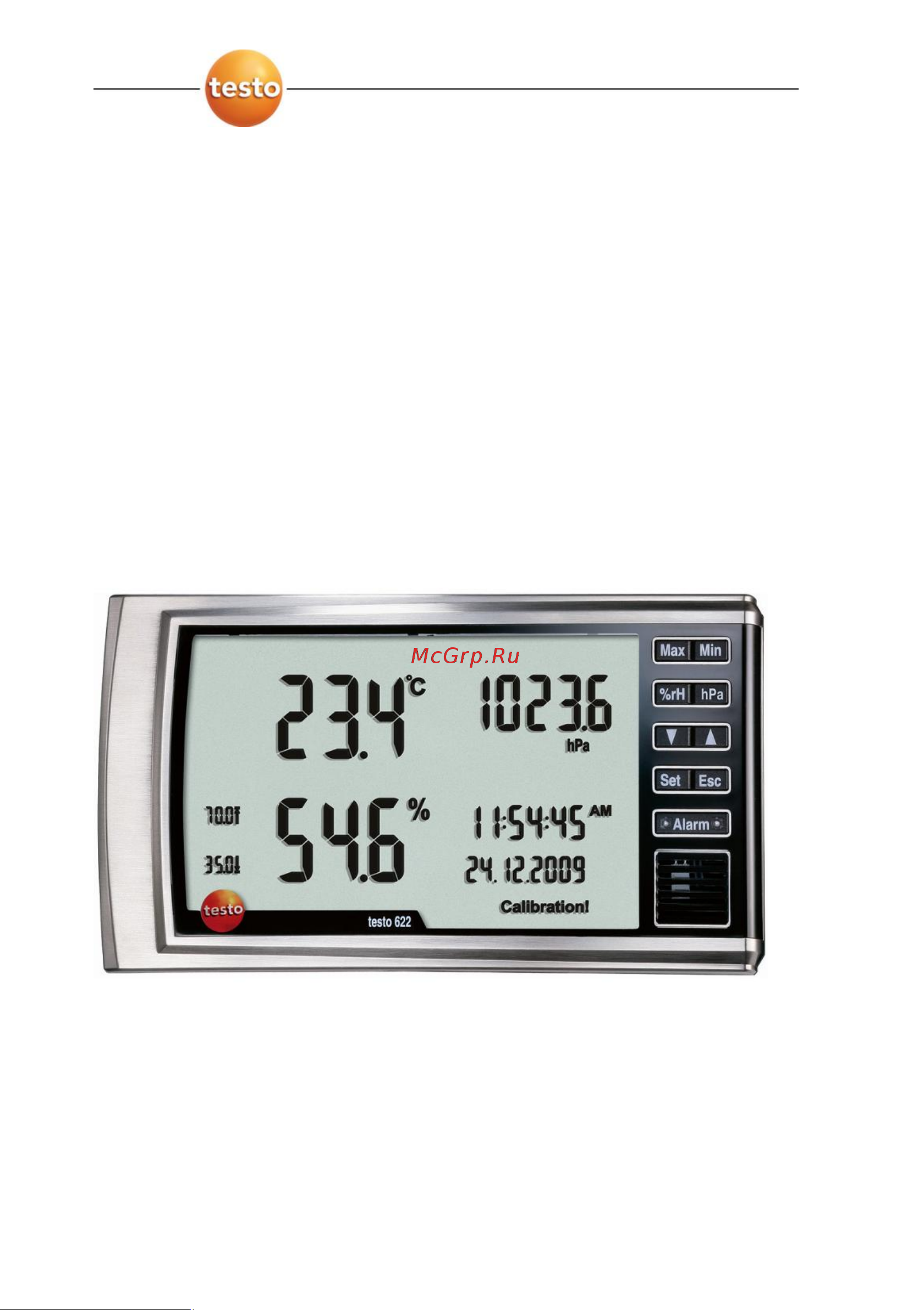 Testo 622 с поверкой 0560 6220П Руководство по эксплуатации testo 622 онлайн