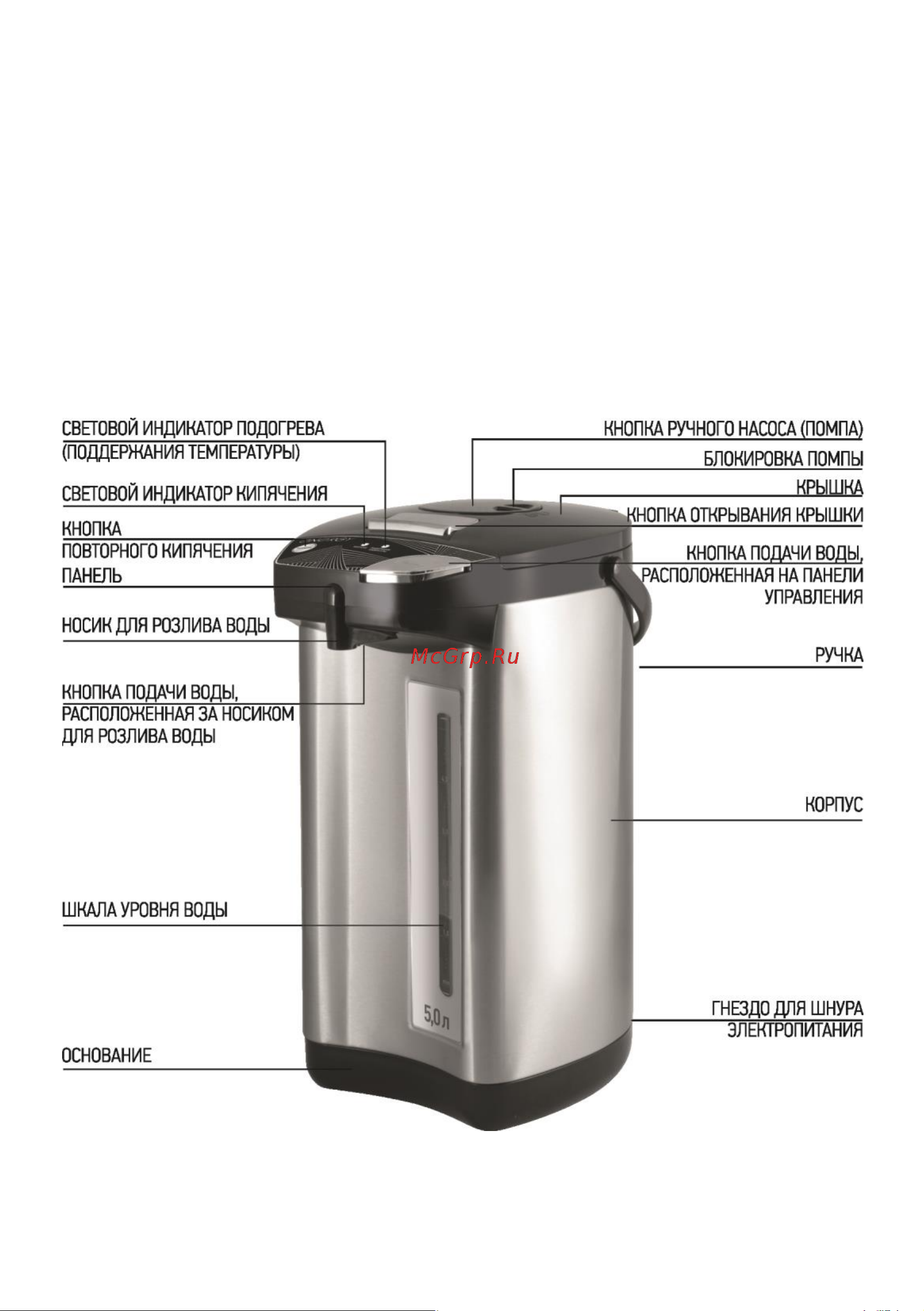 Energy TP-620 5л, 750 Вт, повторное кипячение 280308 Инструкция онлайн [3/6] 850105