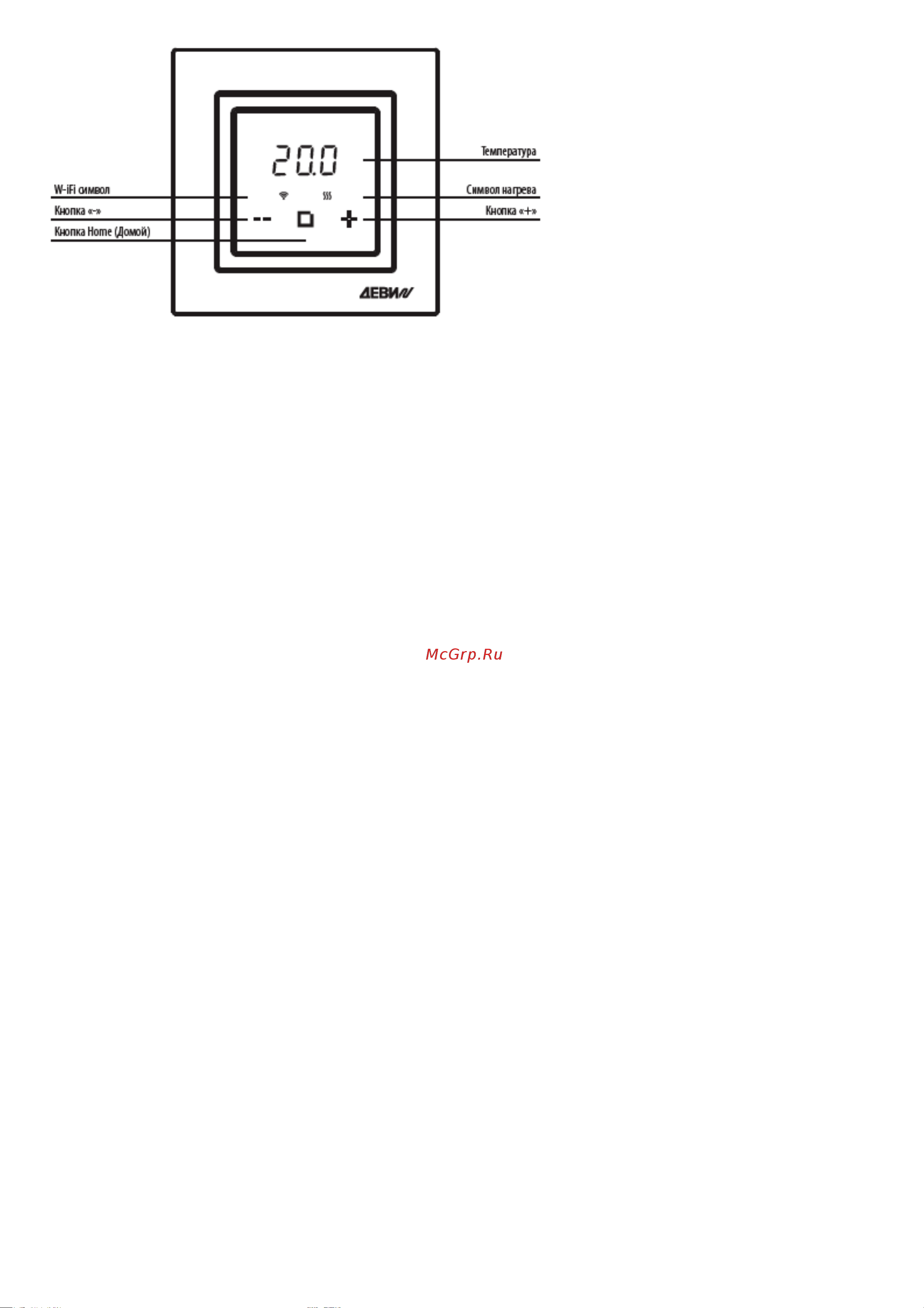 Devi classy c wi-fi, с датчиком пола, белый, 16а 140F1064R Руководство по эксплуатации онлайн [5/19] 850136