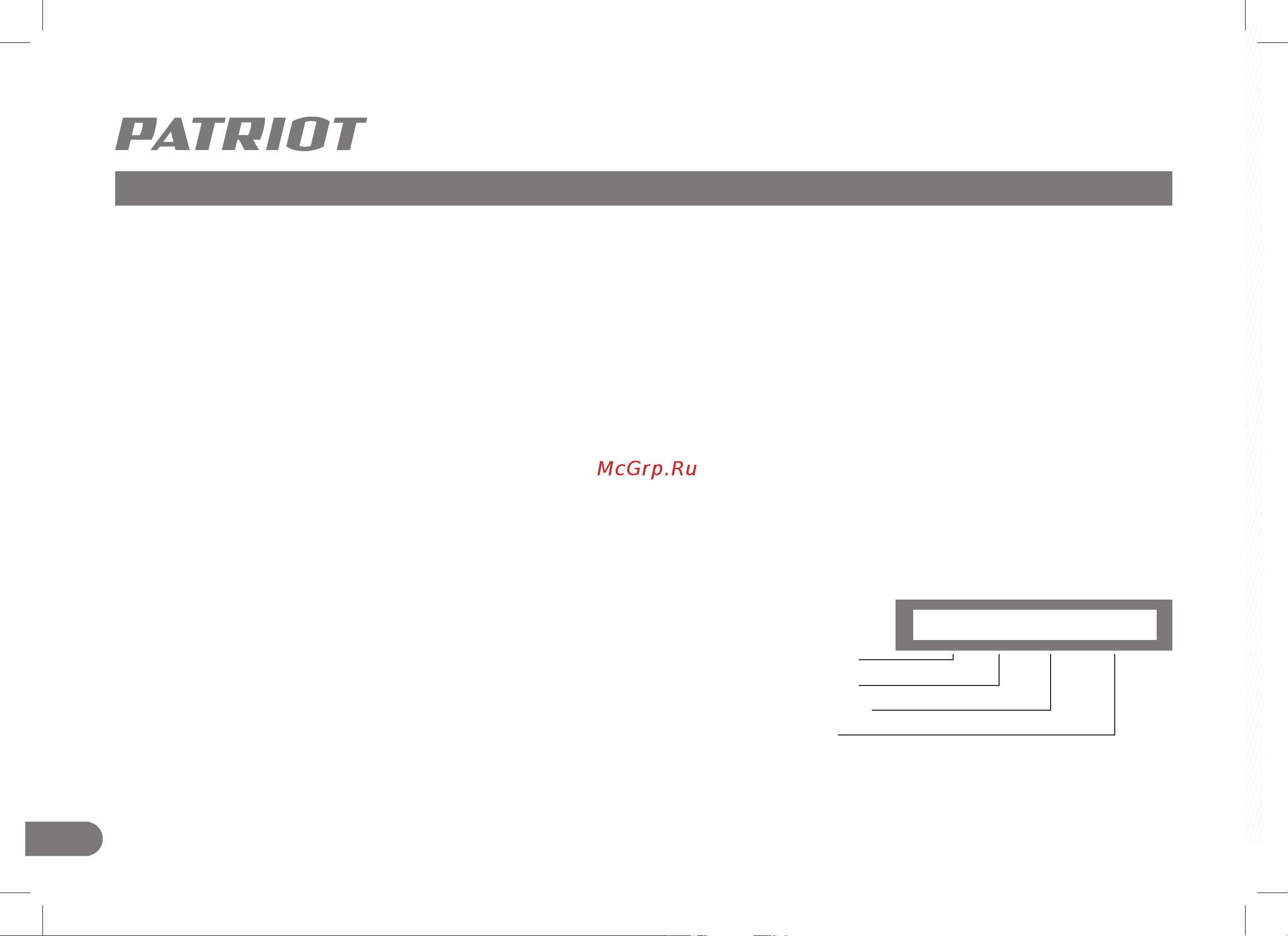 Patriot BG110 160301503 Инструкция к PATRIOT BG110 160301503 онлайн [8/20] 850731