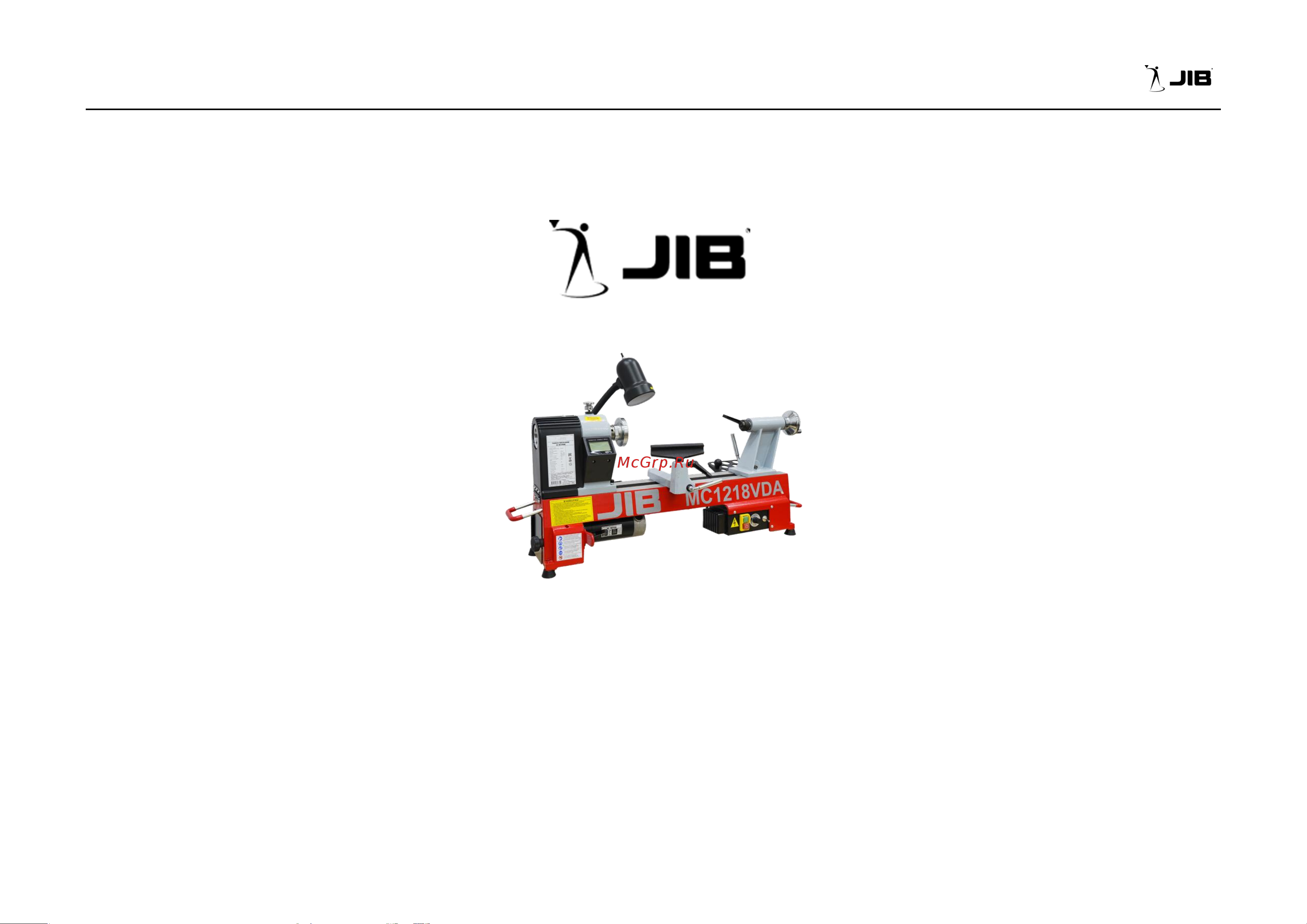 JIB MC1218VDA 0.75 кВт, 230 В 0902020249000 Руководство по эксплуатации токарного станка JIB MC1218VDA онлайн [2/19] 850765