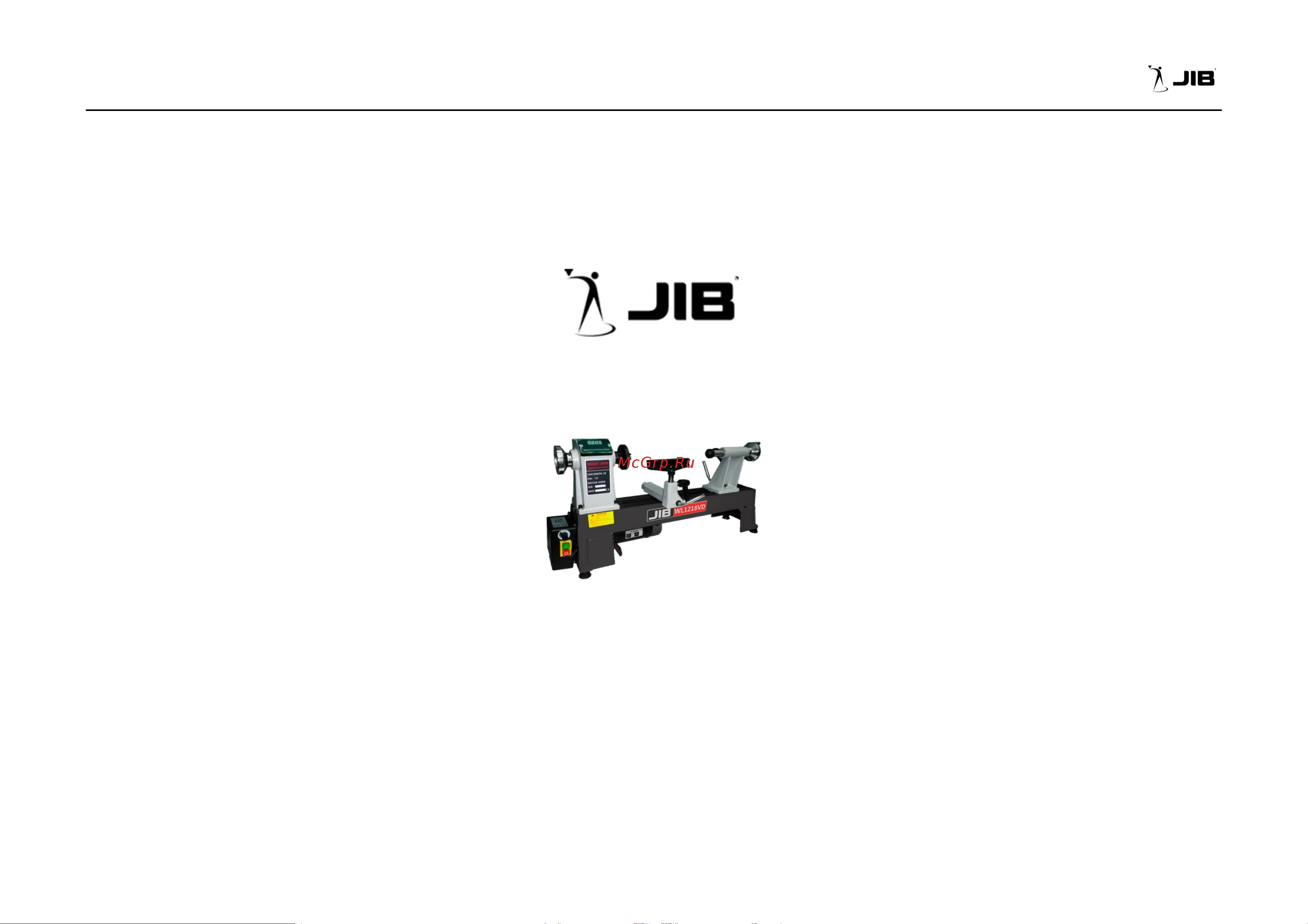 JIB WL1218VD 0.55 кВт, 230В 0902020038000 Руководство по эксплуатации токарного станка JIB WL1218VD онлайн [2/14] 850777