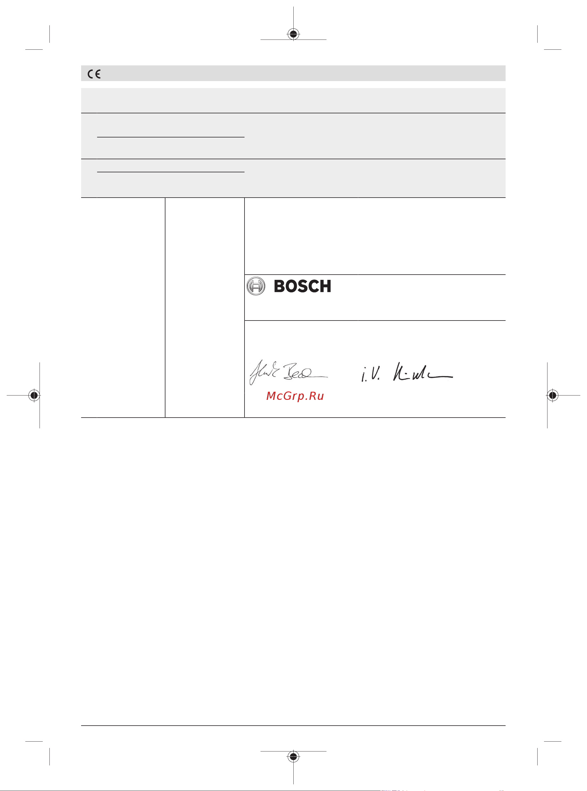 Bosch PCM 8S 0.603.B10.100 Инструкция к товару онлайн [335/335] 850971
