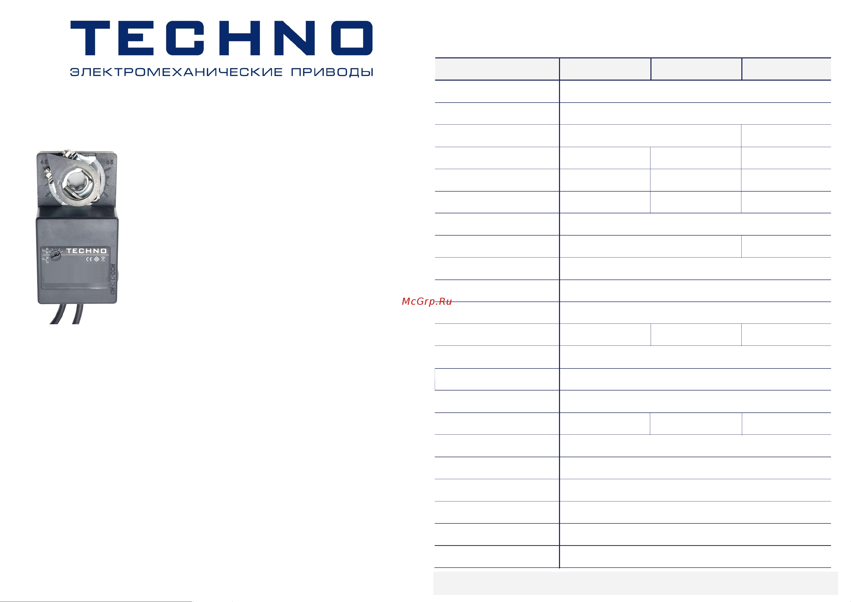 Techno DN20, резьба G3/4 с электроприводом 2Нм, 24В, HK320-02AN/24V 613203 Руководство приводы TECHNO Серия 02 онлайн