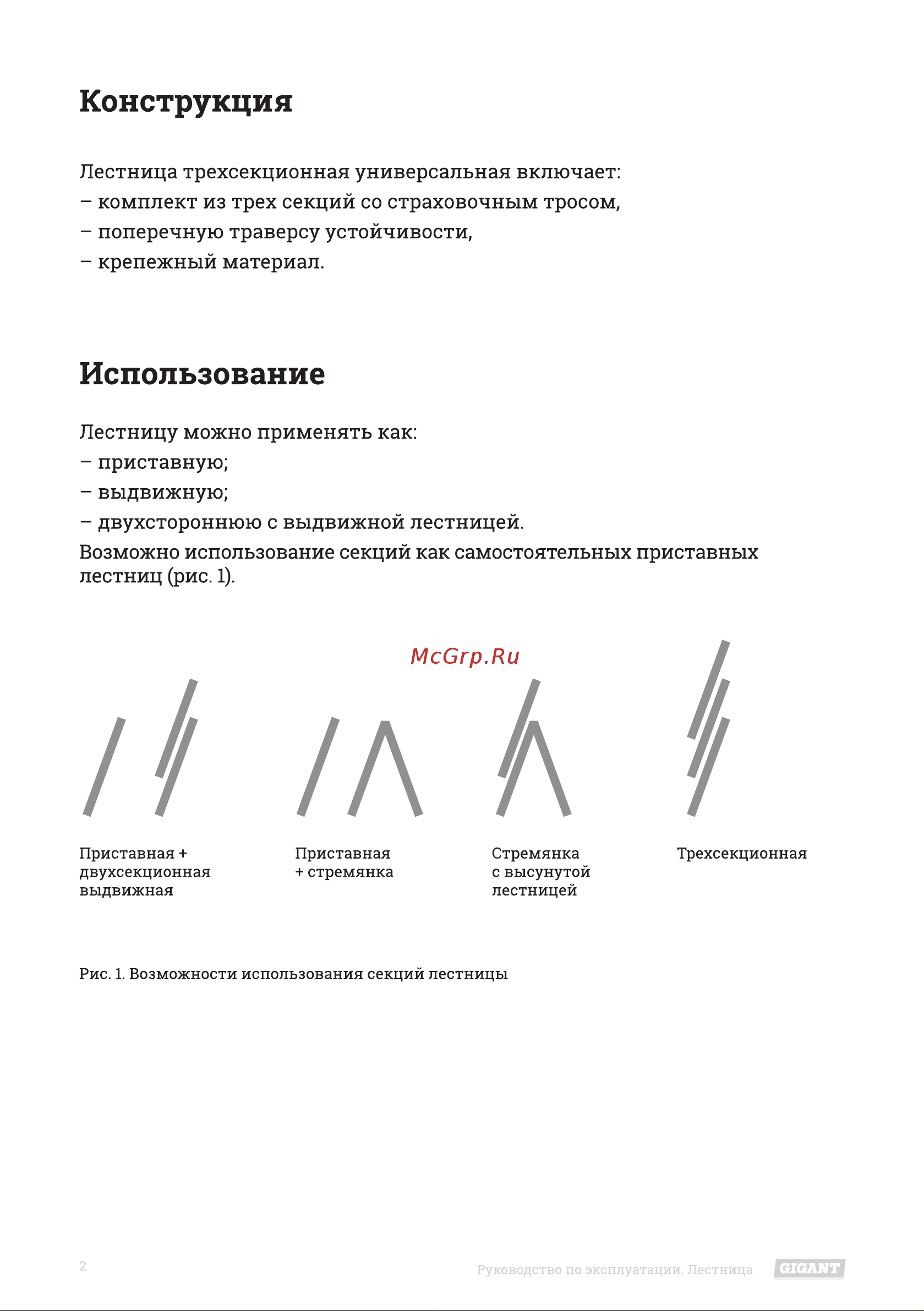 Gigant L-03 3х11 (Россия) Инструкция к Gigant L-03 онлайн [2/8] 851472