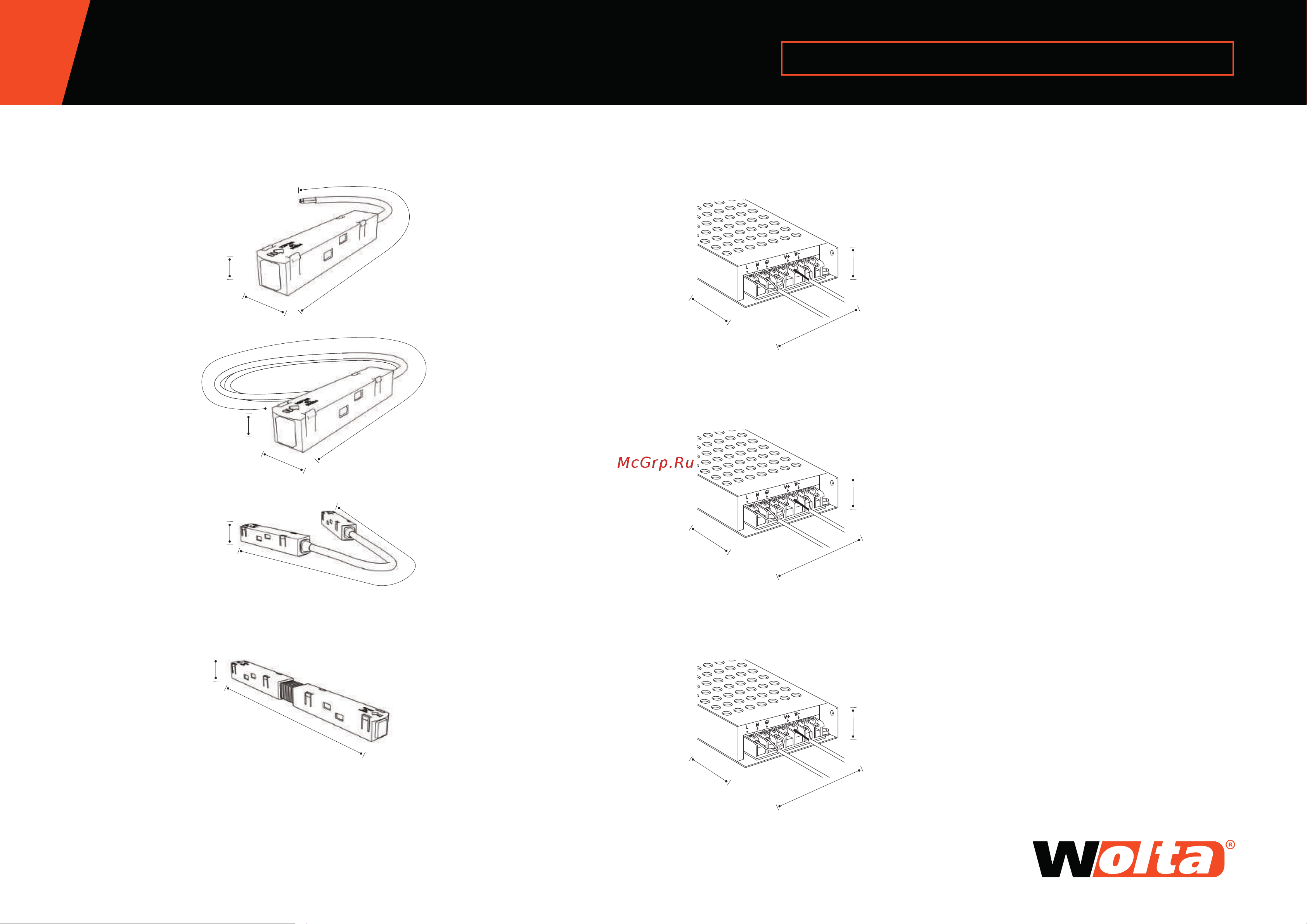 Wolta , 20Вт, 3000К, 48В, IP40, черный WMLY-20W/05B Инструкция онлайн [4/16] 851562