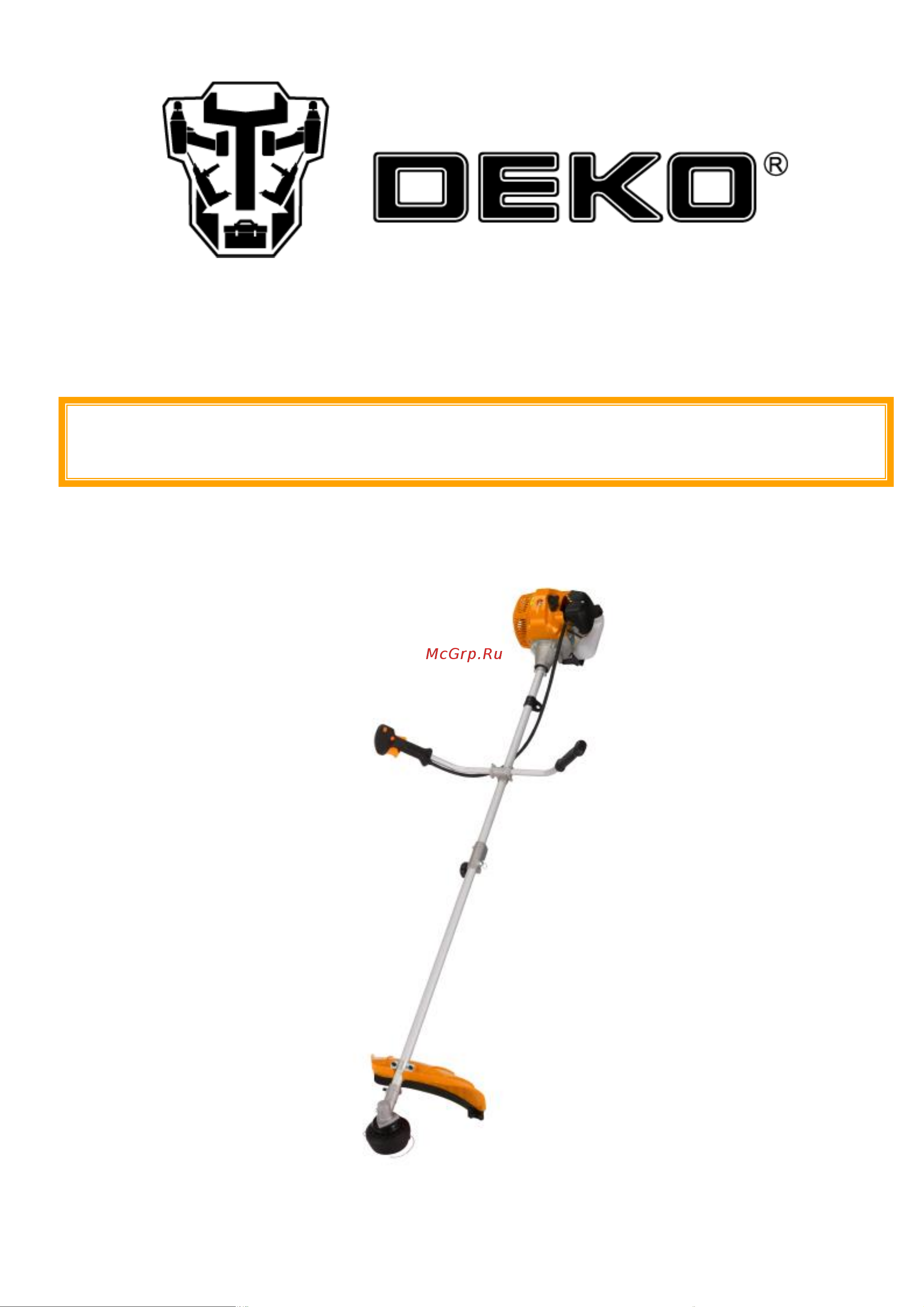 Deko DKTR52 PRO SET 1, леска/нож/диск 063-4502 Инструкция по эксплуатации онлайн