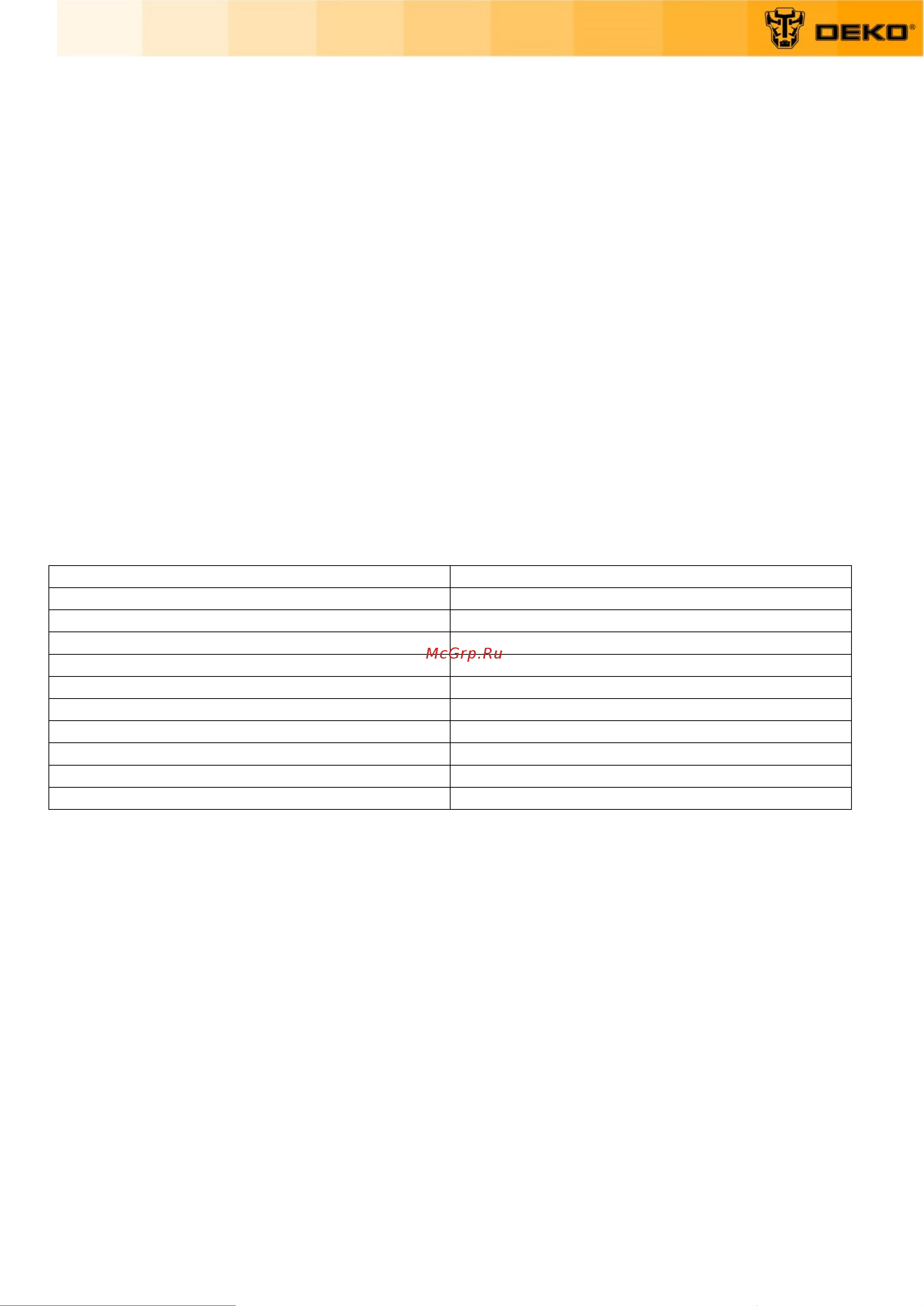 Deko DKTR1150 065-1242 Инструкция по эксплуатации онлайн [3/20] 851691