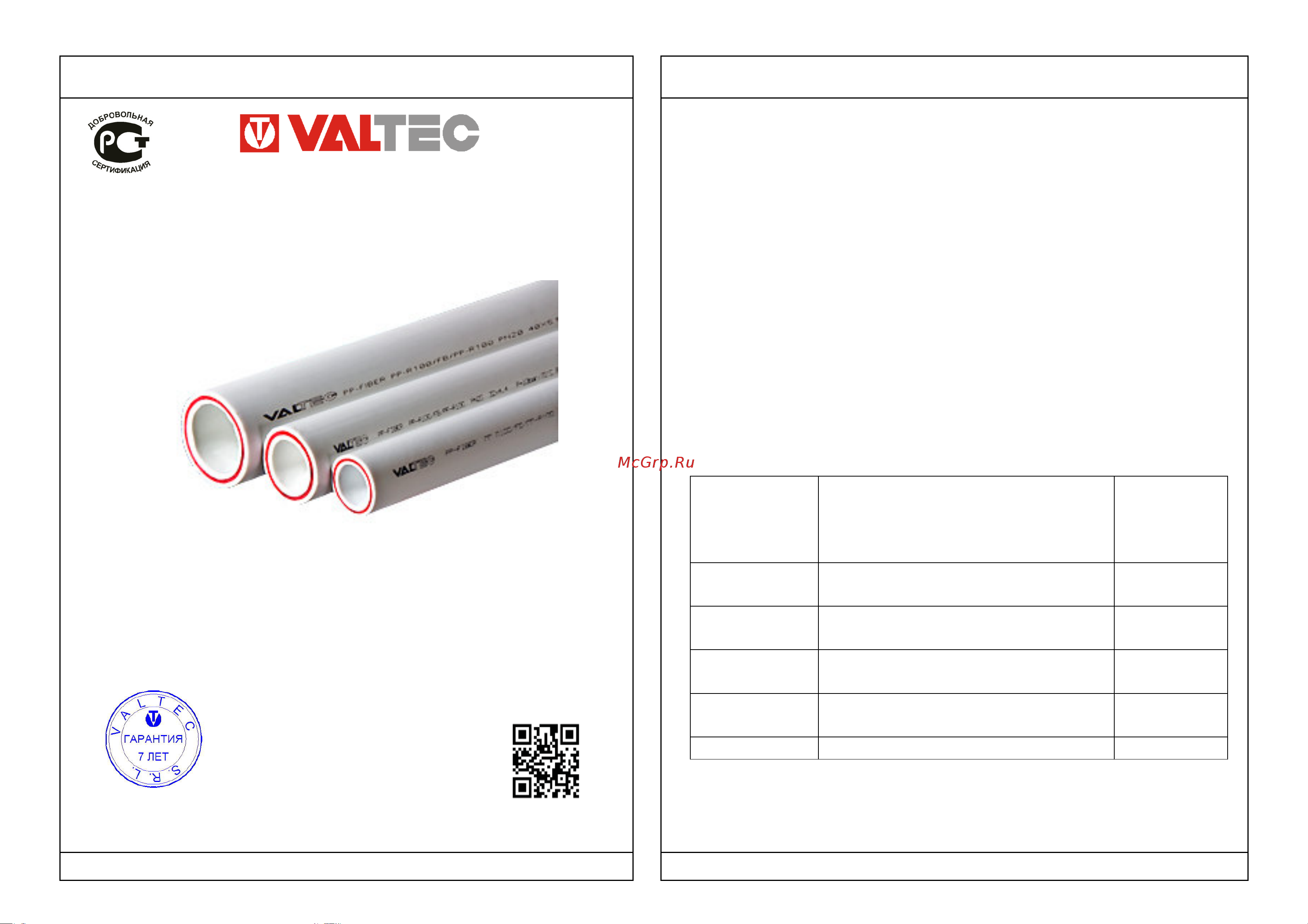 Valtec PP-FIBER PN 20, 90 мм, белый VTp.700.FB20.90 Инструкция к Valtec P-FIBER PN 20 VTp.700.FB20.90 онлайн