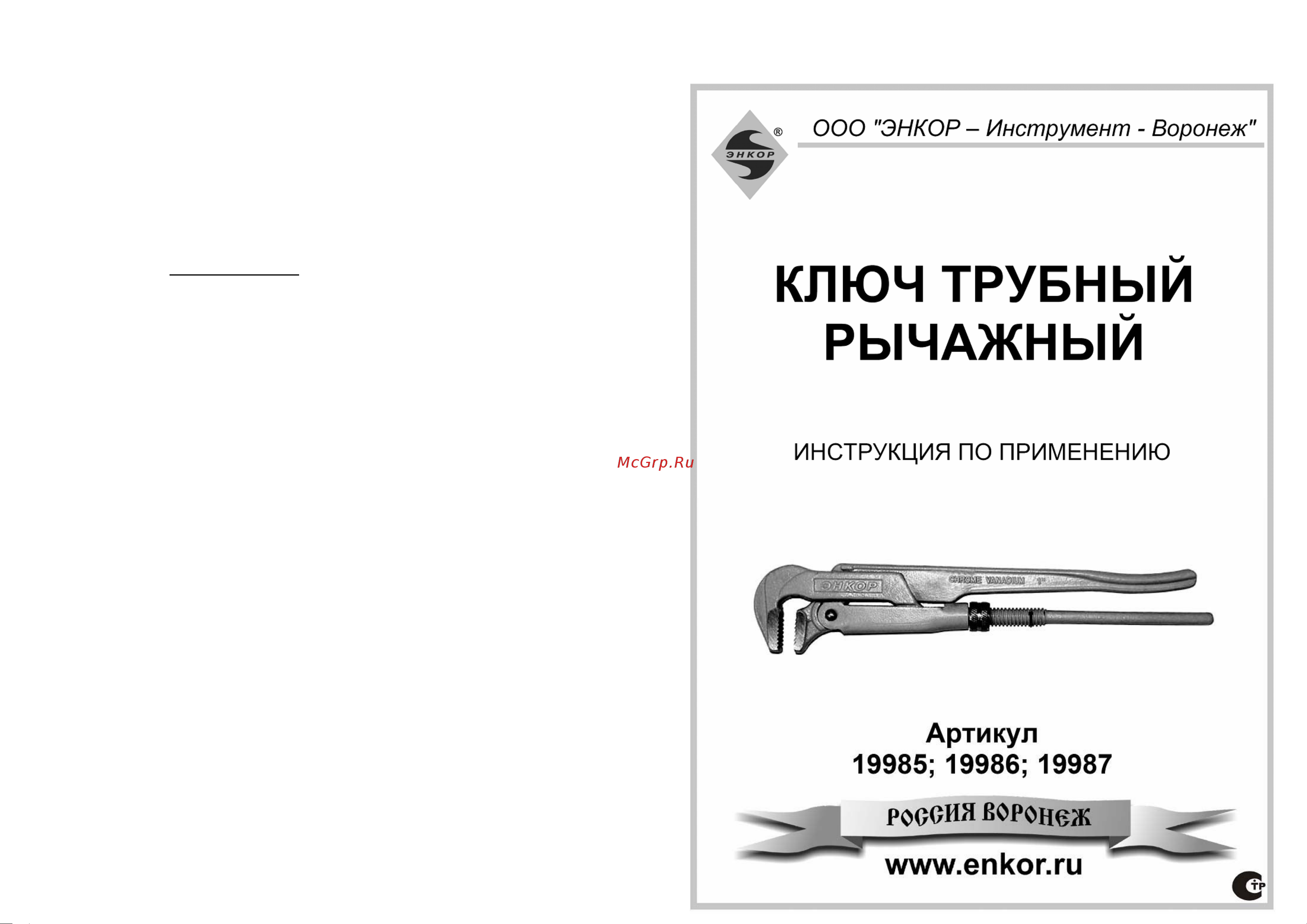 Энкор 19987 Инструкция к Энкор 19987 онлайн [2/3] 852005