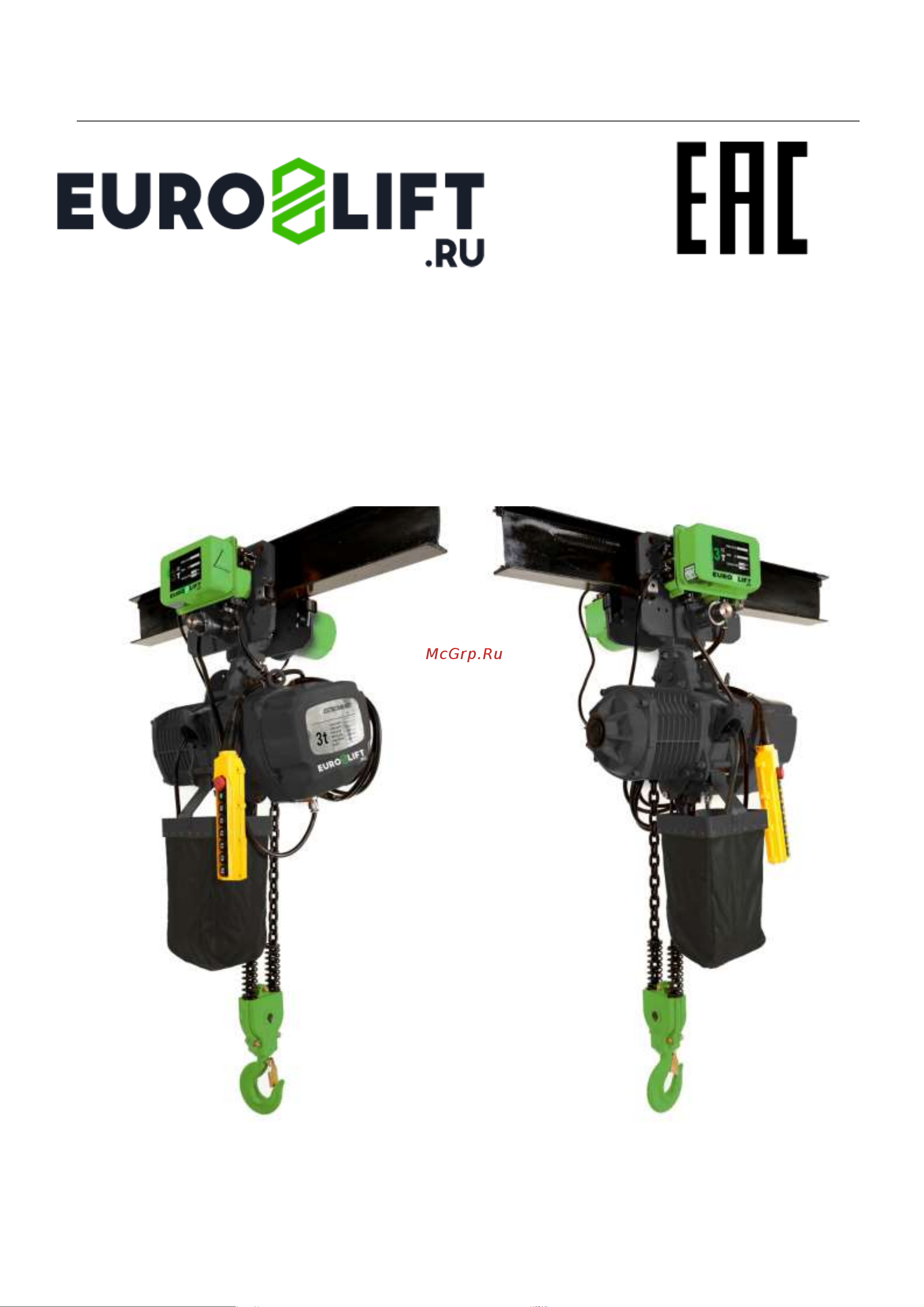 Euro-lift 0,5т 6м 00-00003032 Паспорт и руководство пользователя онлайн