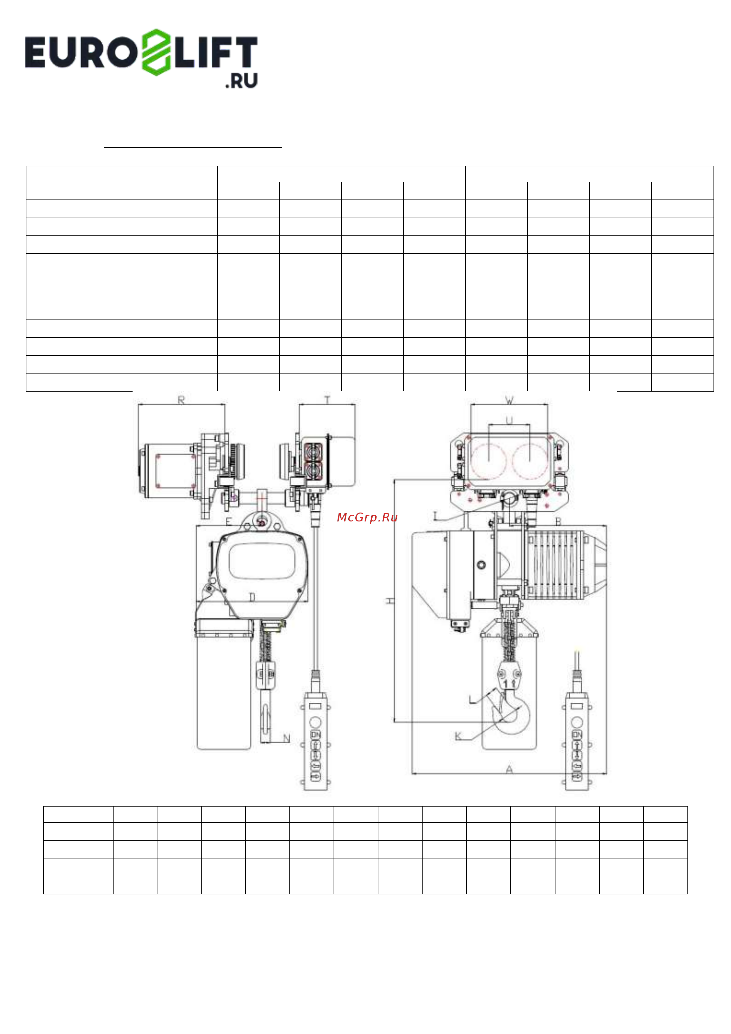Euro-lift 1 т, 3 м 00-00004327 Инструкция к товару онлайн