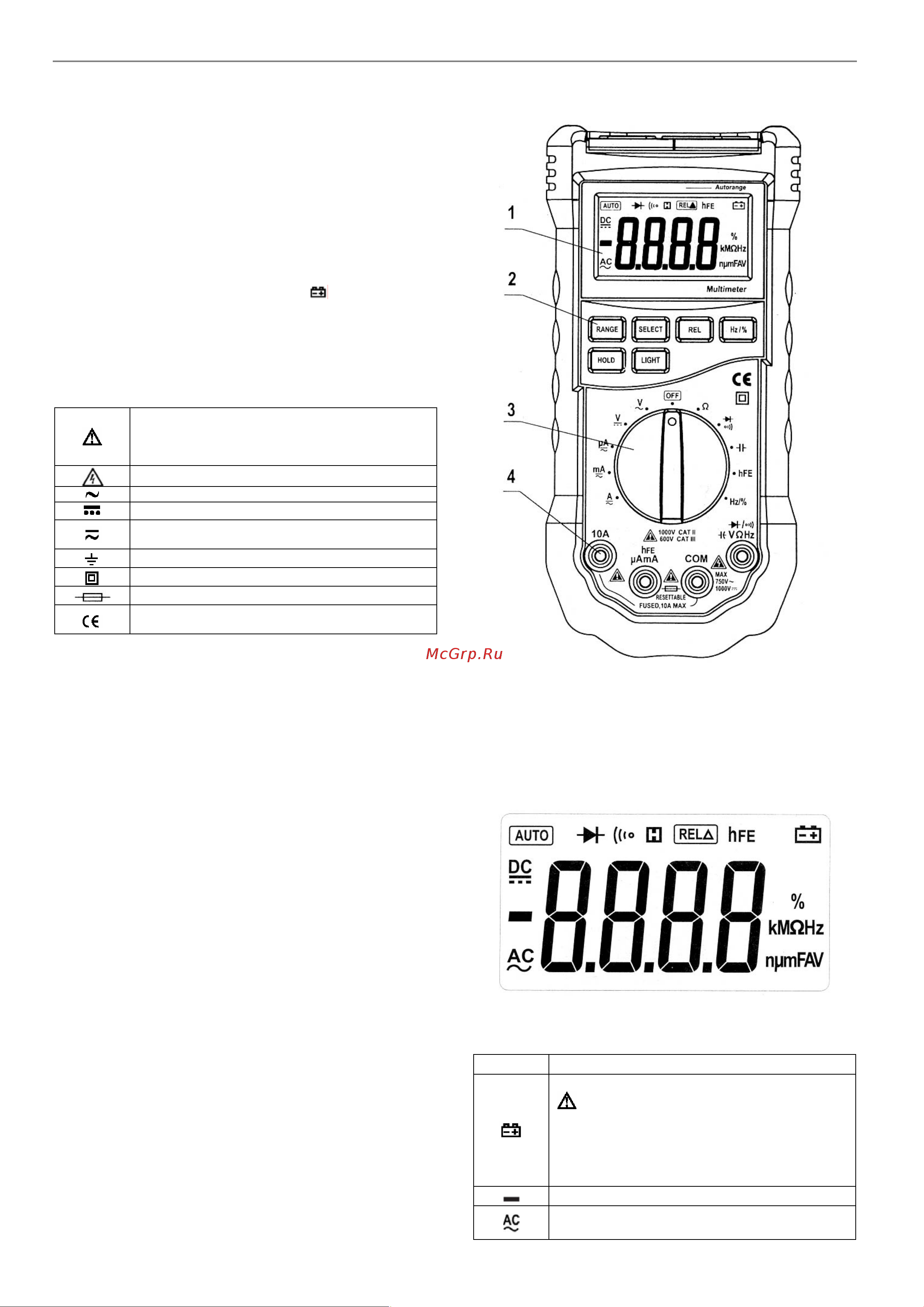 Mastech MS8268 00-00000267 Инструкция к товару онлайн [2/8] 852353