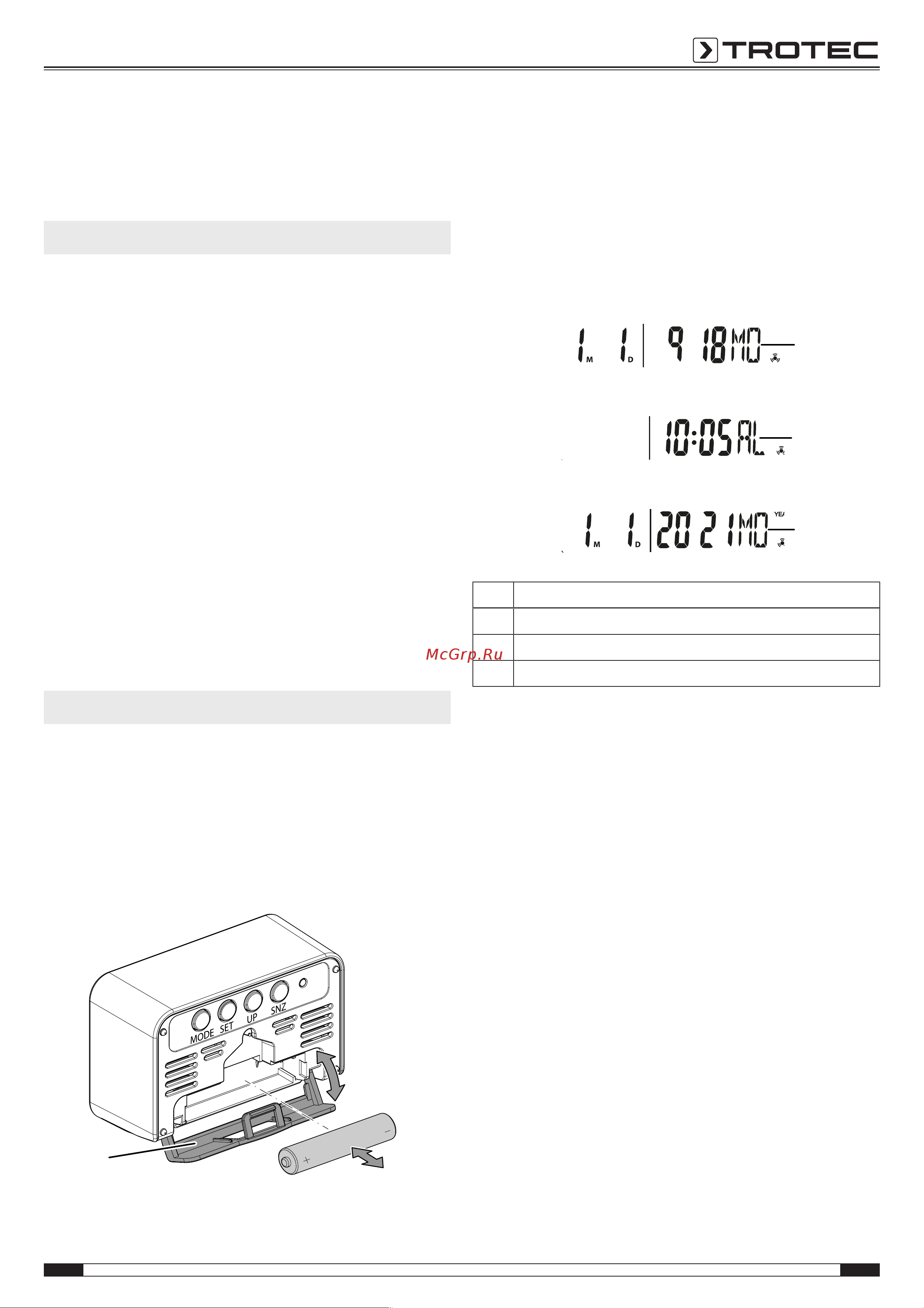 Trotec BZ01 3510205000 Инструкция к товару онлайн [5/9] 852356