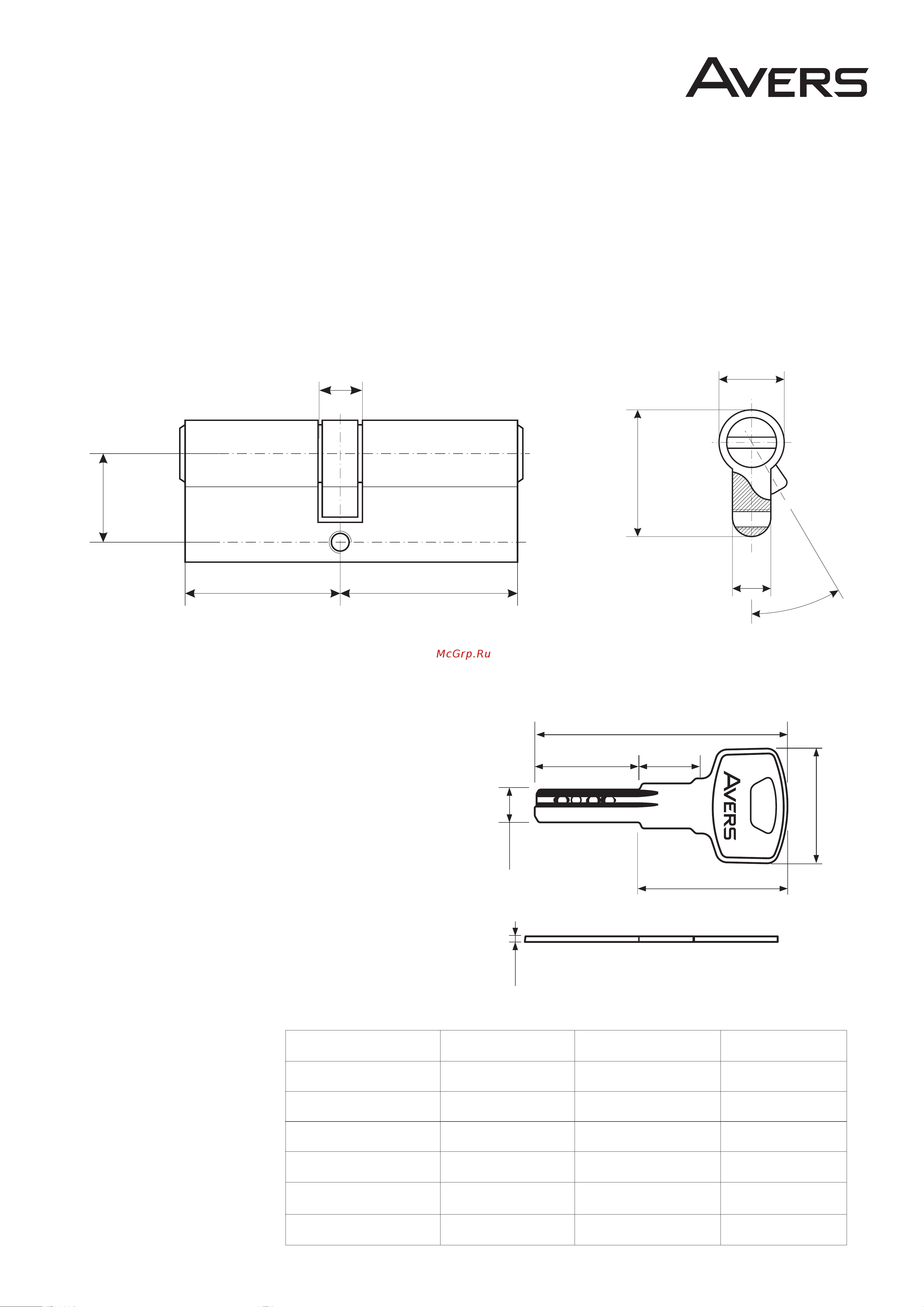 AVERS ZM-70-CR 00021649 Чертёж онлайн