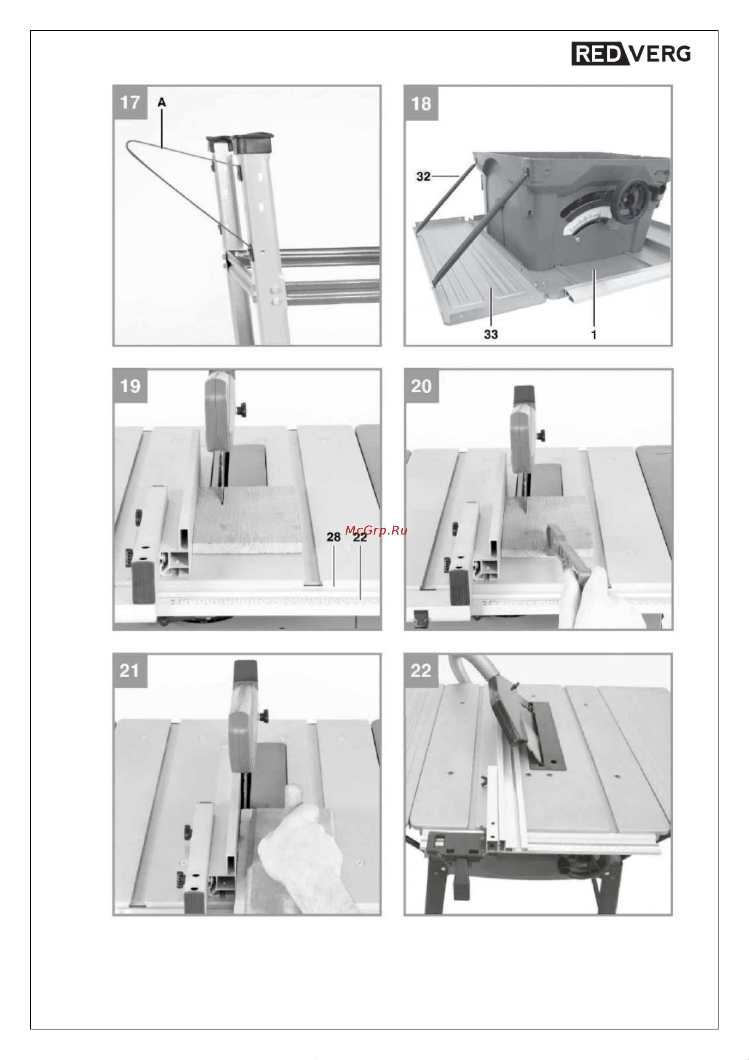 RedVerg RD-SS250-2000 6618690 Инструкция на Циркулярную пилу на ножках RD-SS250-2000 онлайн [6/27] 852598