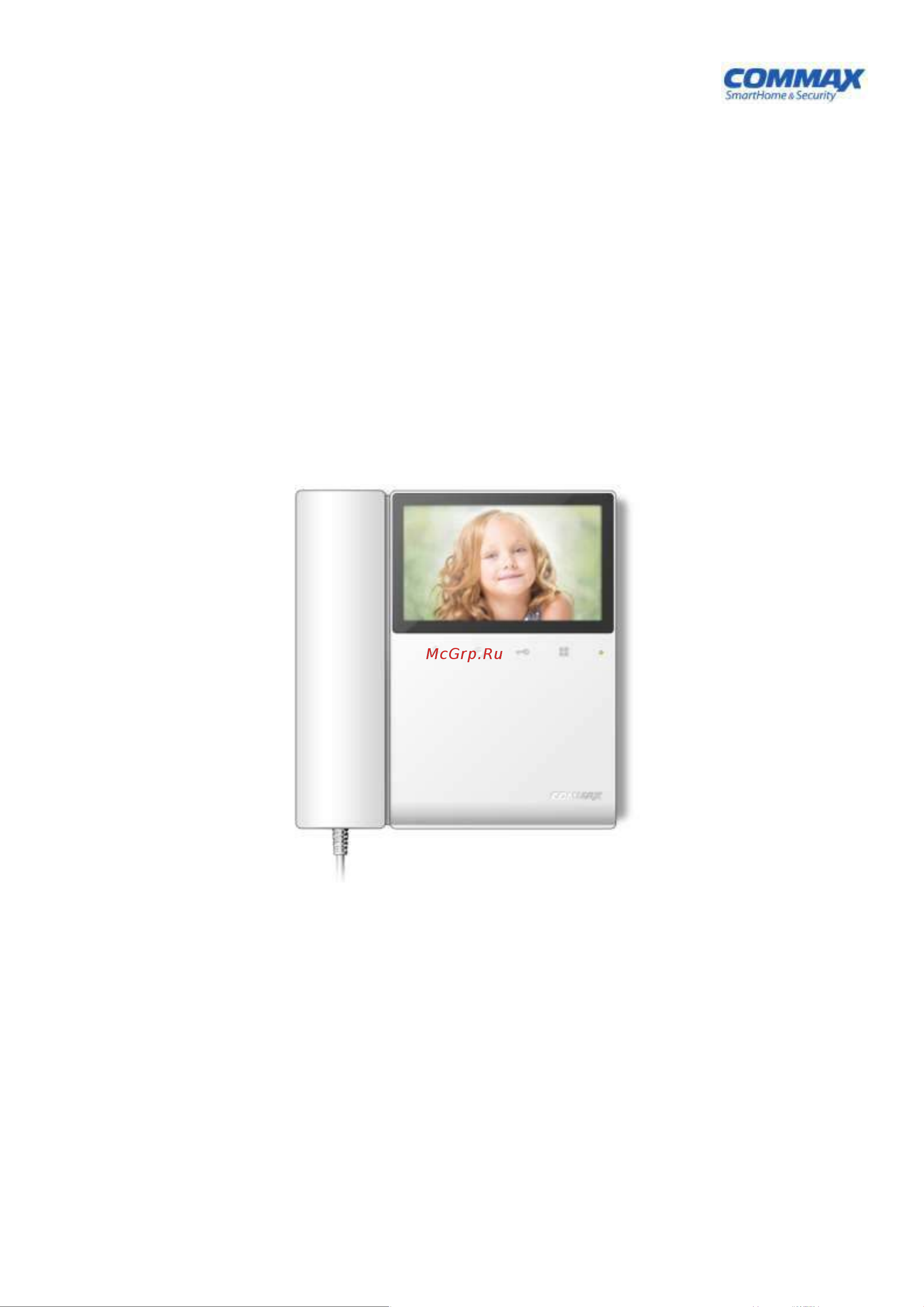 Commax белый CDV-43K Инструкция CDV-43К онлайн