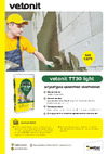 Vetonit TT30 light 25 кг 1021519 инструкция