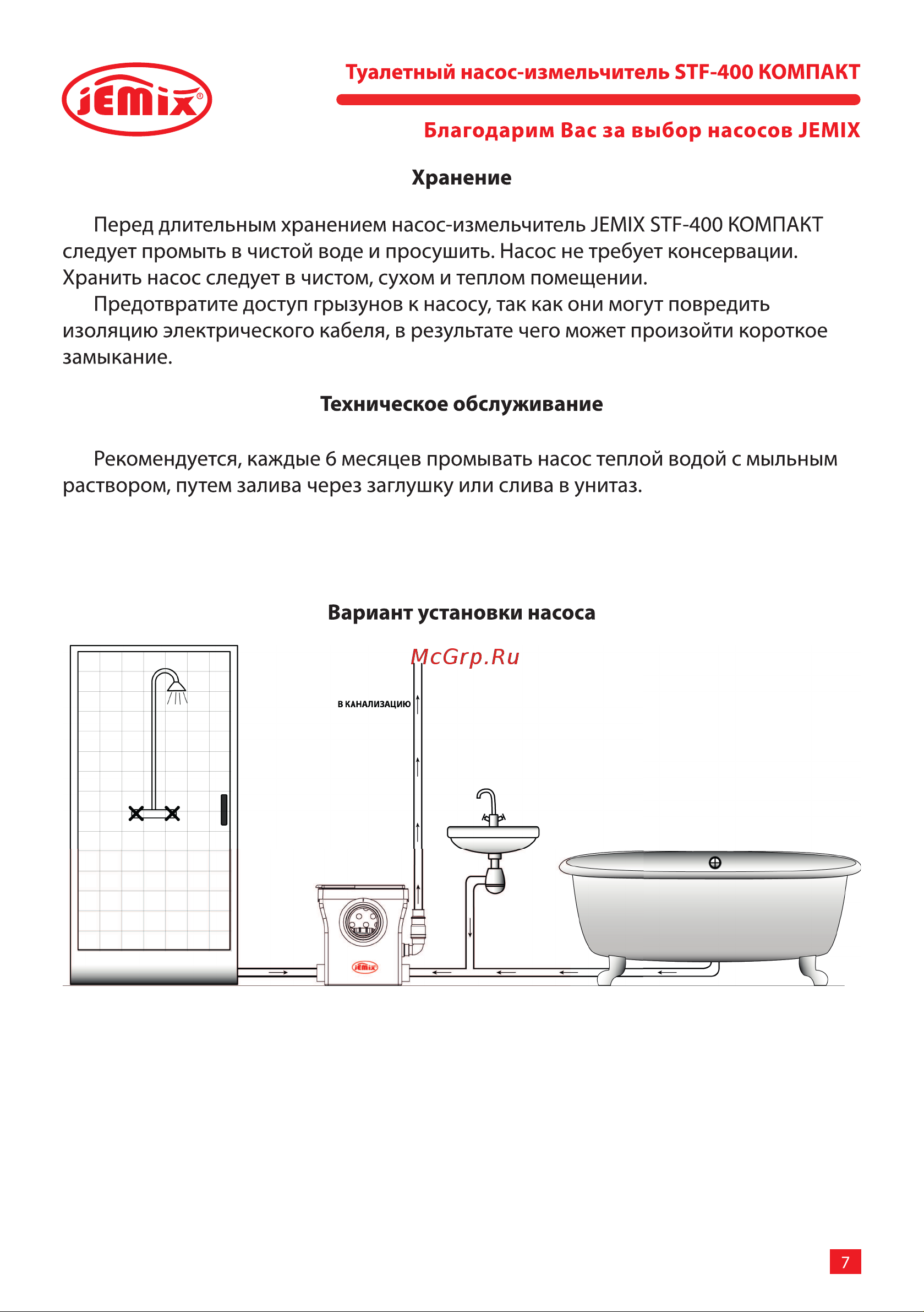 Jemix STF-400 COMPACT 400 Вт 87608 Инструкция к JEMIX STF-400 COMPACT 87608 онлайн [7/16] 852898