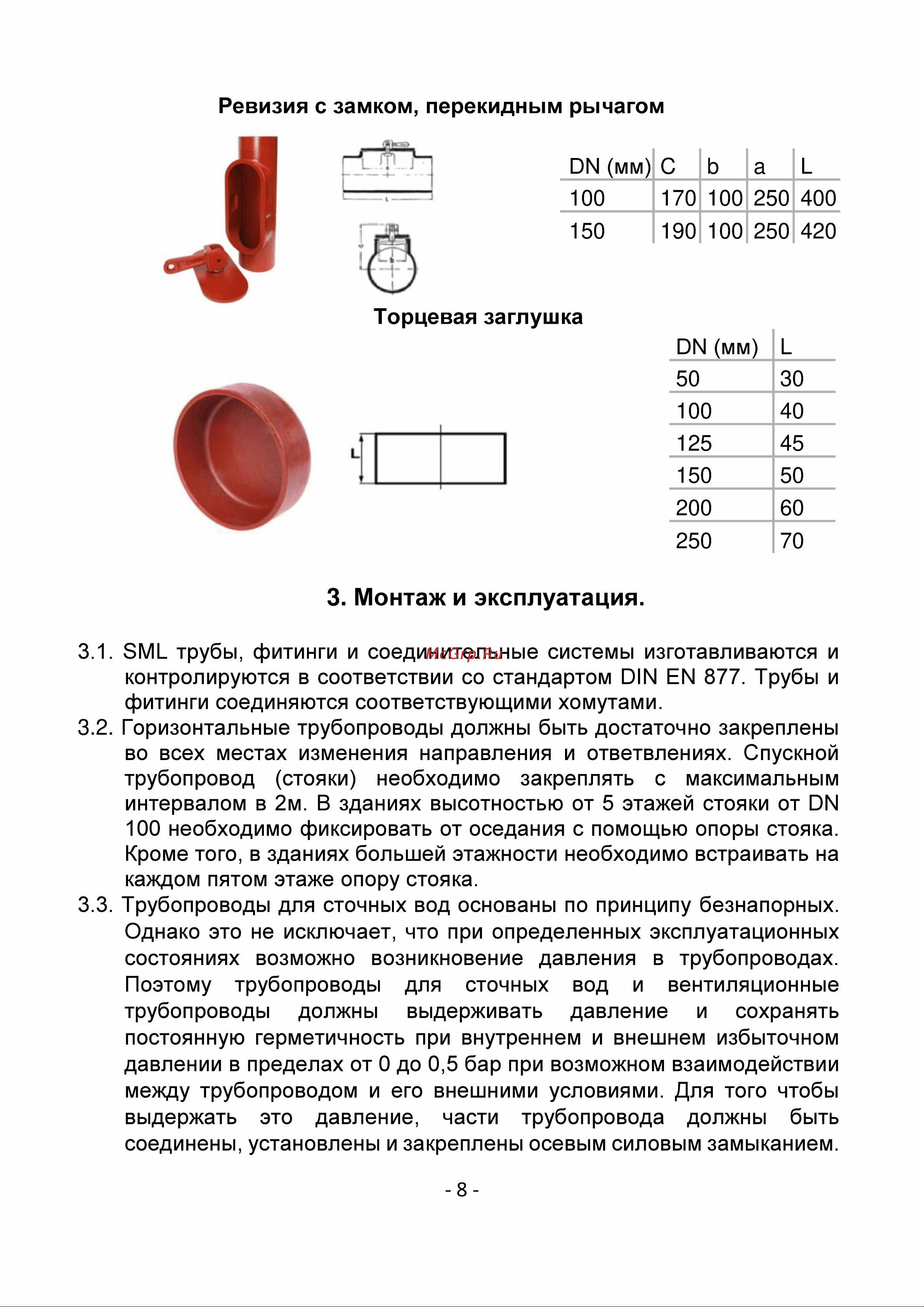 DN.ru sml-system ду200x150, 45 градусов, безраструбный D060-01064 Паспорт онлайн [8/10] 853041