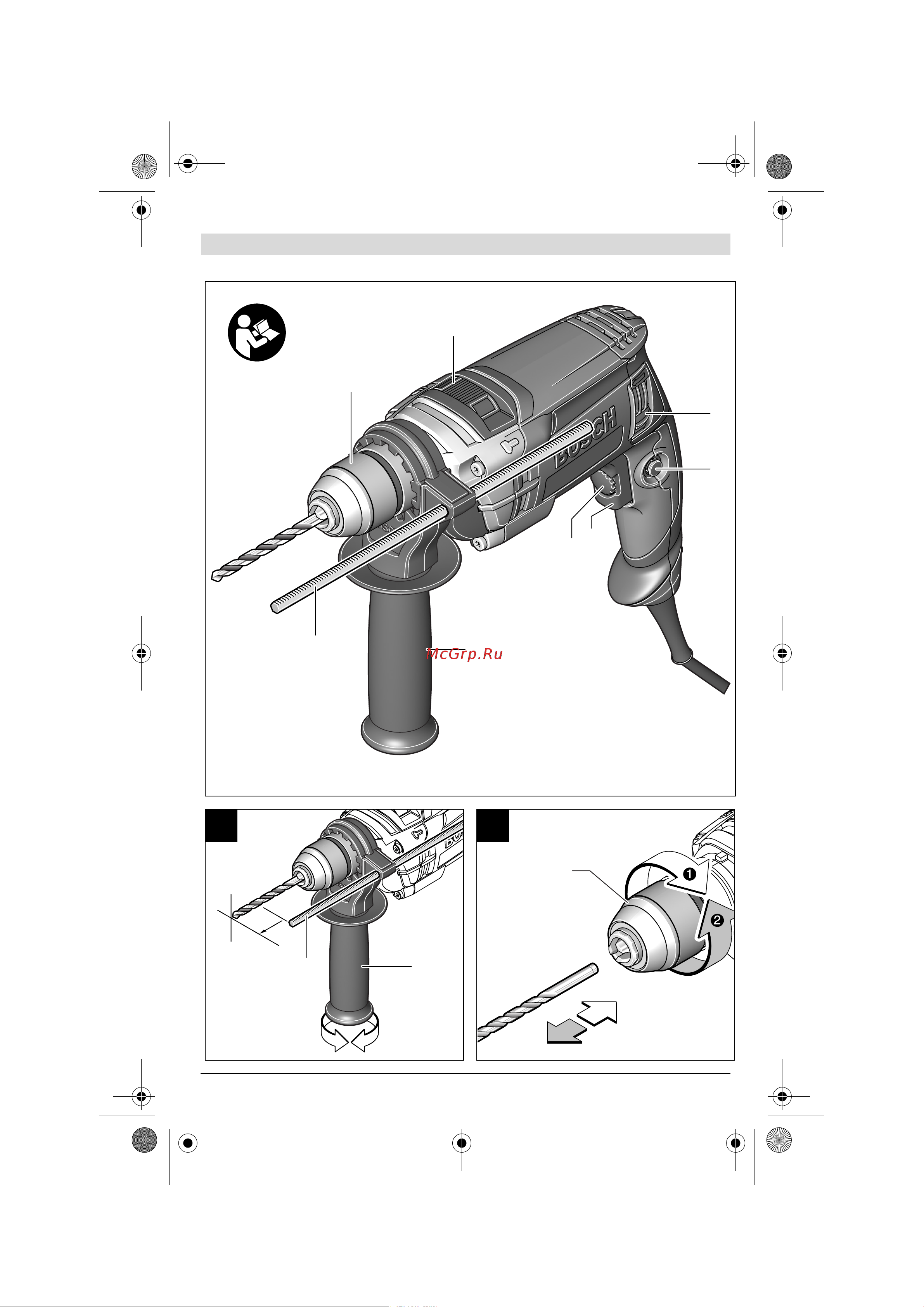 Bosch GSB 16 RE 0.601.14E.600 Инструкция к товару онлайн [5/230] 853172