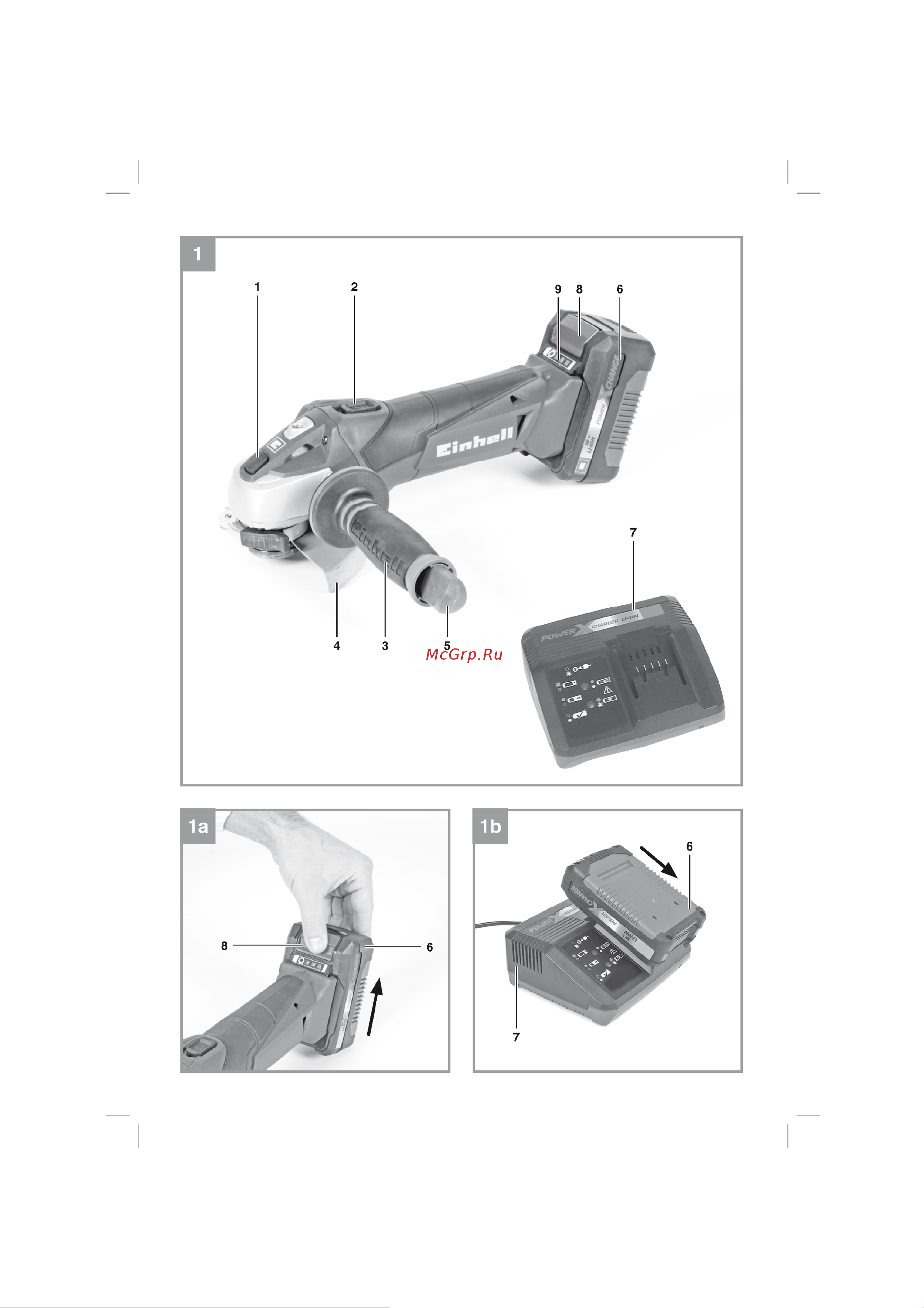 Einhell PXC TE-AG 18/115 Li-Solo Acc 4431123 Инструкция к товару онлайн [2/15] 853549