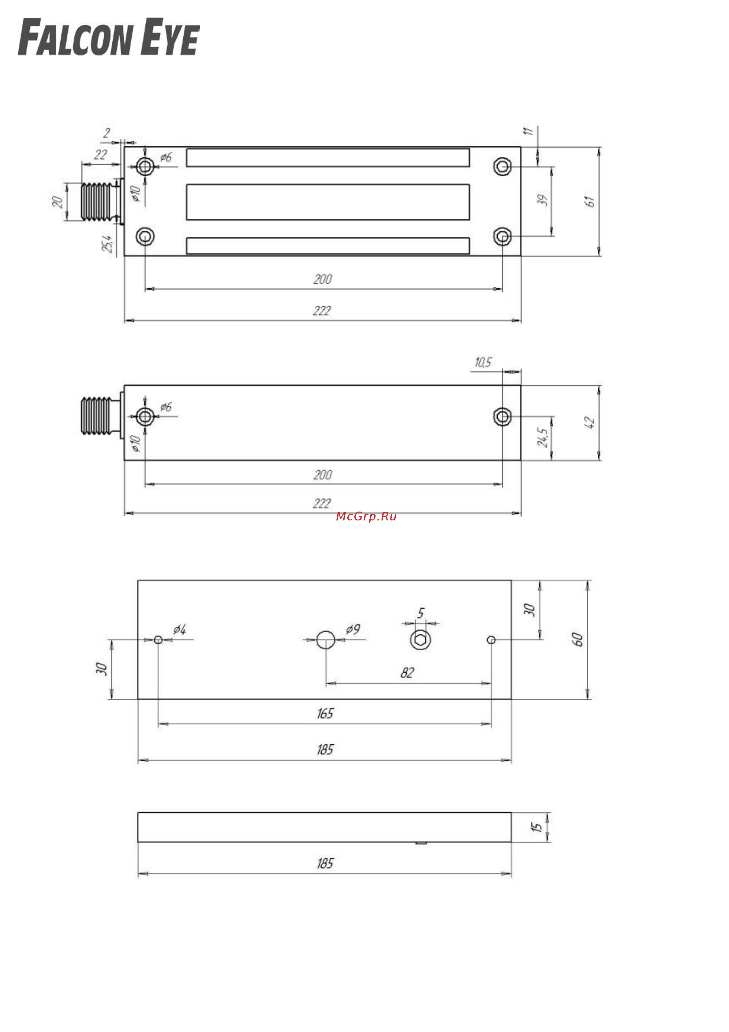 Falcon Eye FE-L500W с силой удержания на отрыв до 500 кг 00-00106123 Инструкция онлайн [4/10] 853930
