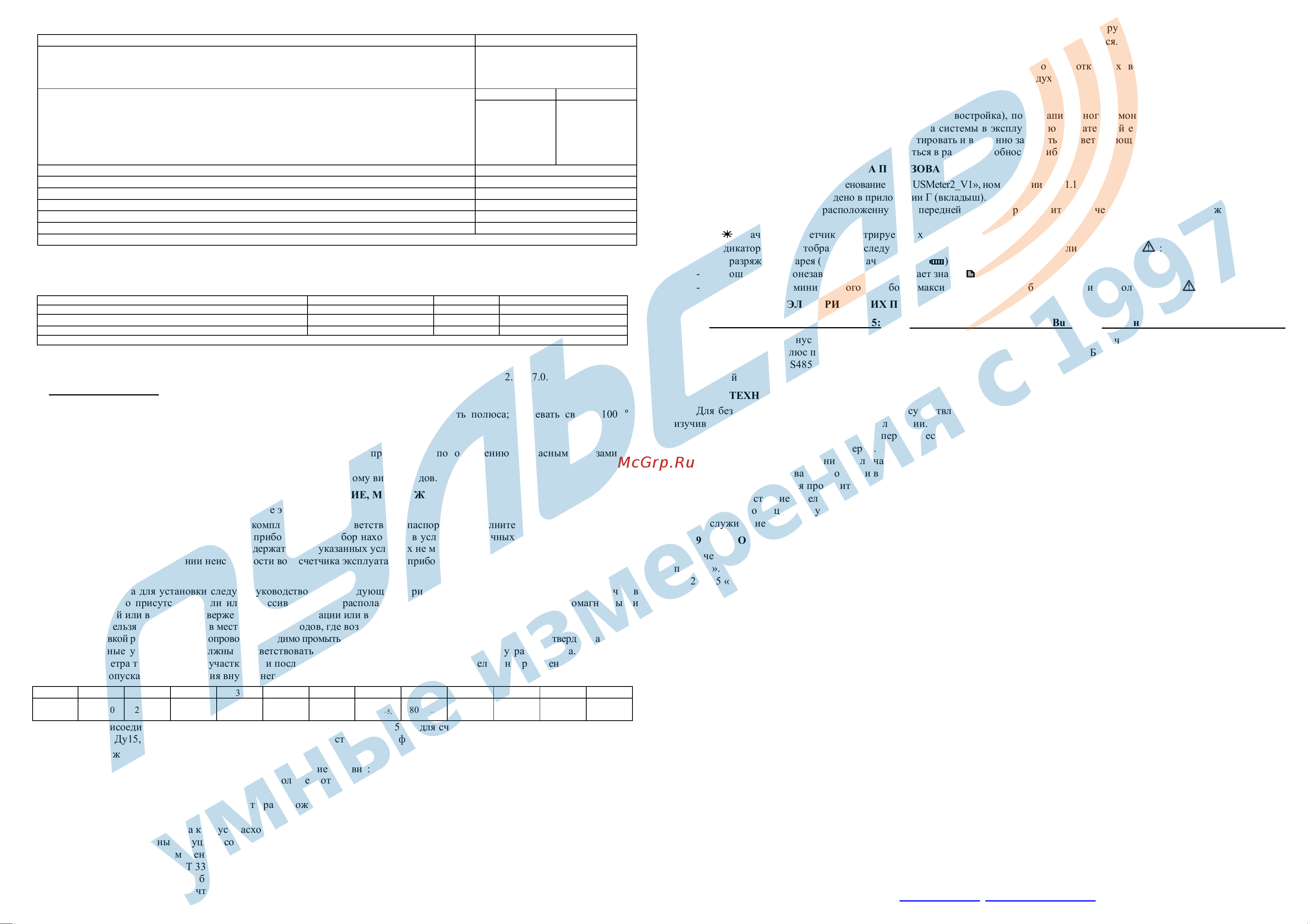 Pulsar Ду50; Qn=45м3/час; L=200mm; с имп. выходом; Тmax=105С; исп. 1 Н00009878 Инструкция по эксплуатации онлайн [2/2] 854151