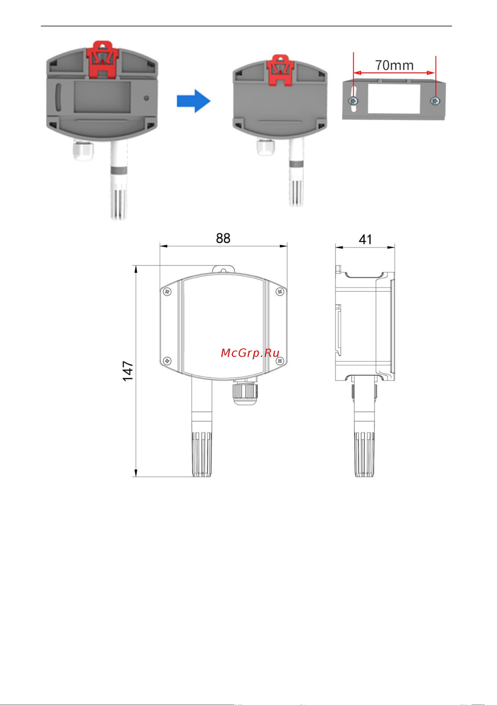 Доступная Автоматика RS485 Modbus RTU TH-20-RS Руководство пользователя онлайн [3/4] 854610