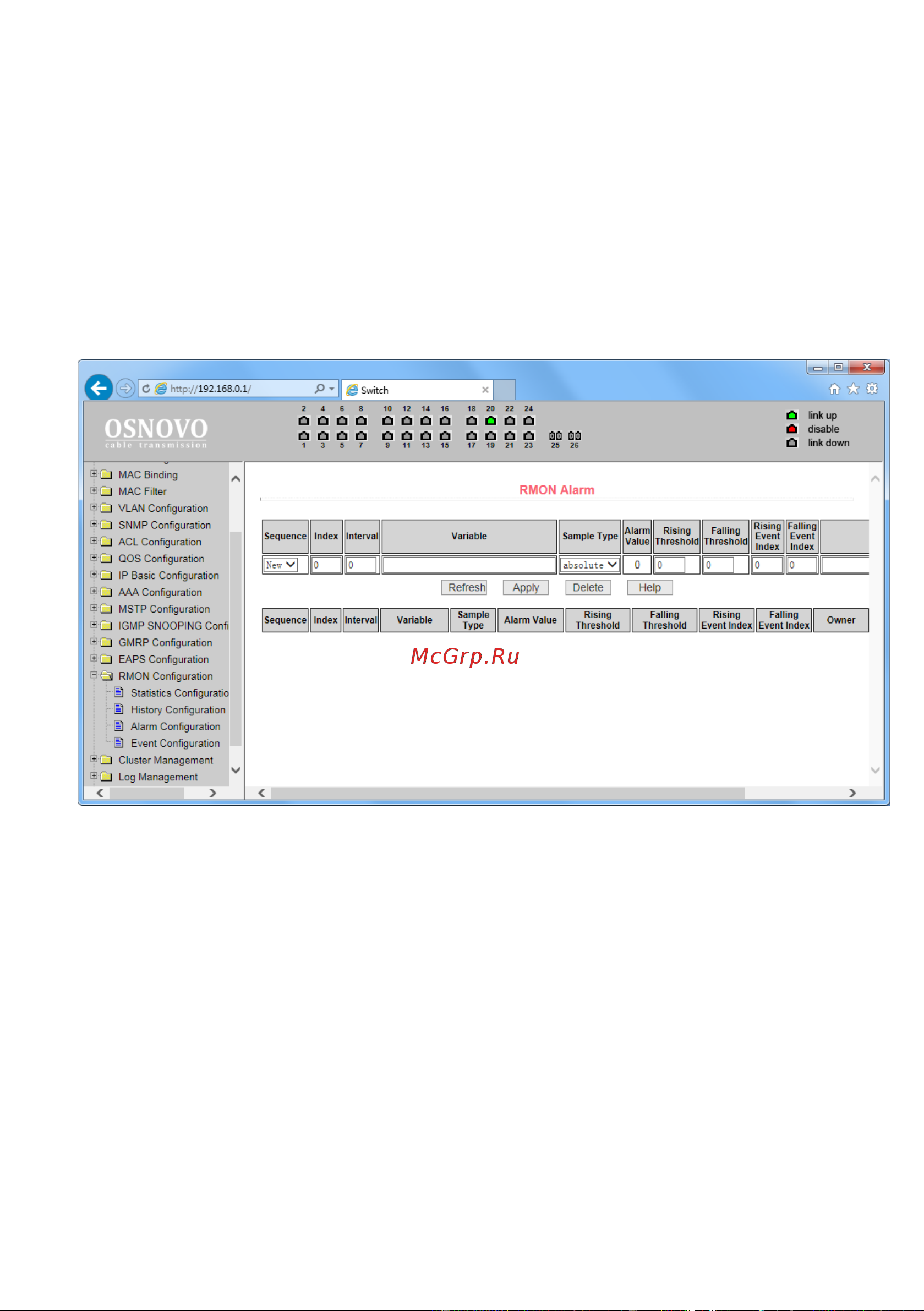 Osnovo SW-8244/L(400W) L2 PoE Gigabit Ethernet на 24 RJ45 PoE + 4 x GE Combo Uplink порта sct1274 Паспорт онлайн [69/81] 855168