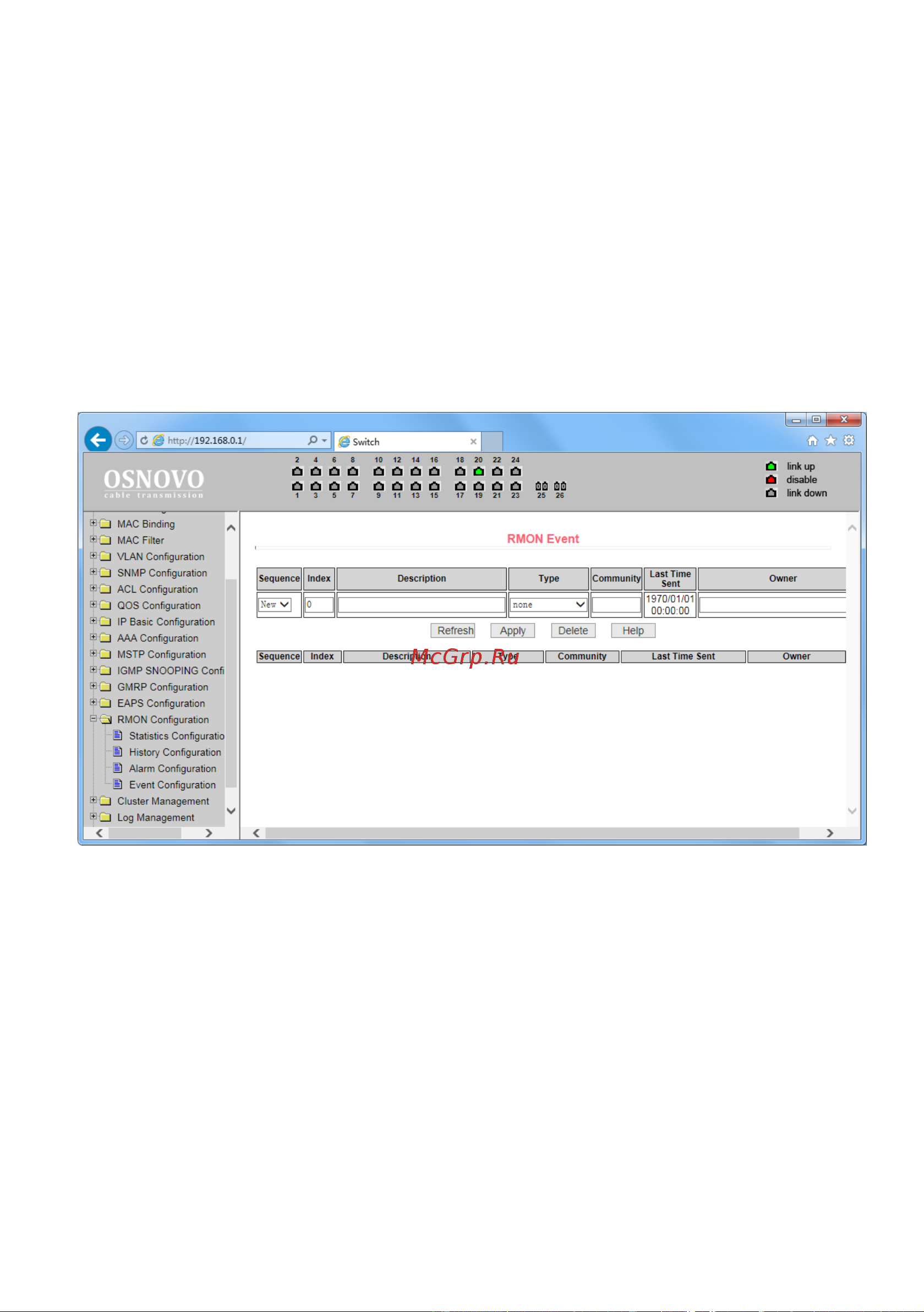 Osnovo SW-8244/L(400W) L2 PoE Gigabit Ethernet на 24 RJ45 PoE + 4 x GE Combo Uplink порта sct1274 Паспорт онлайн [70/81] 855168