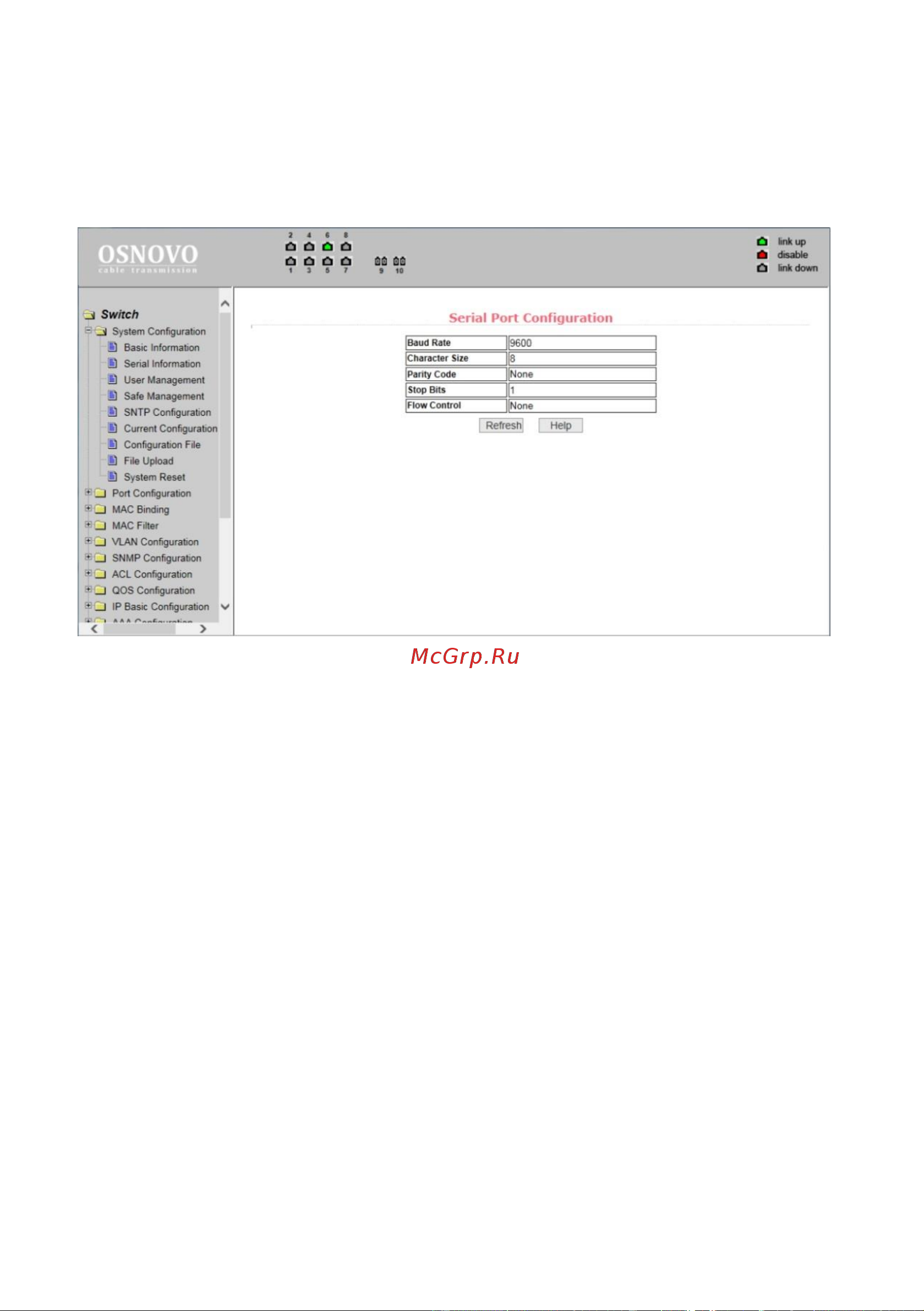 Osnovo SW-80802/ILS(port 90W, 300W) Gigabit Ethernet на 8xRJ45 PoE + 2 SFP порта c датчиком температуры и влажности sct1357 Паспорт онлайн [33/96] 855169