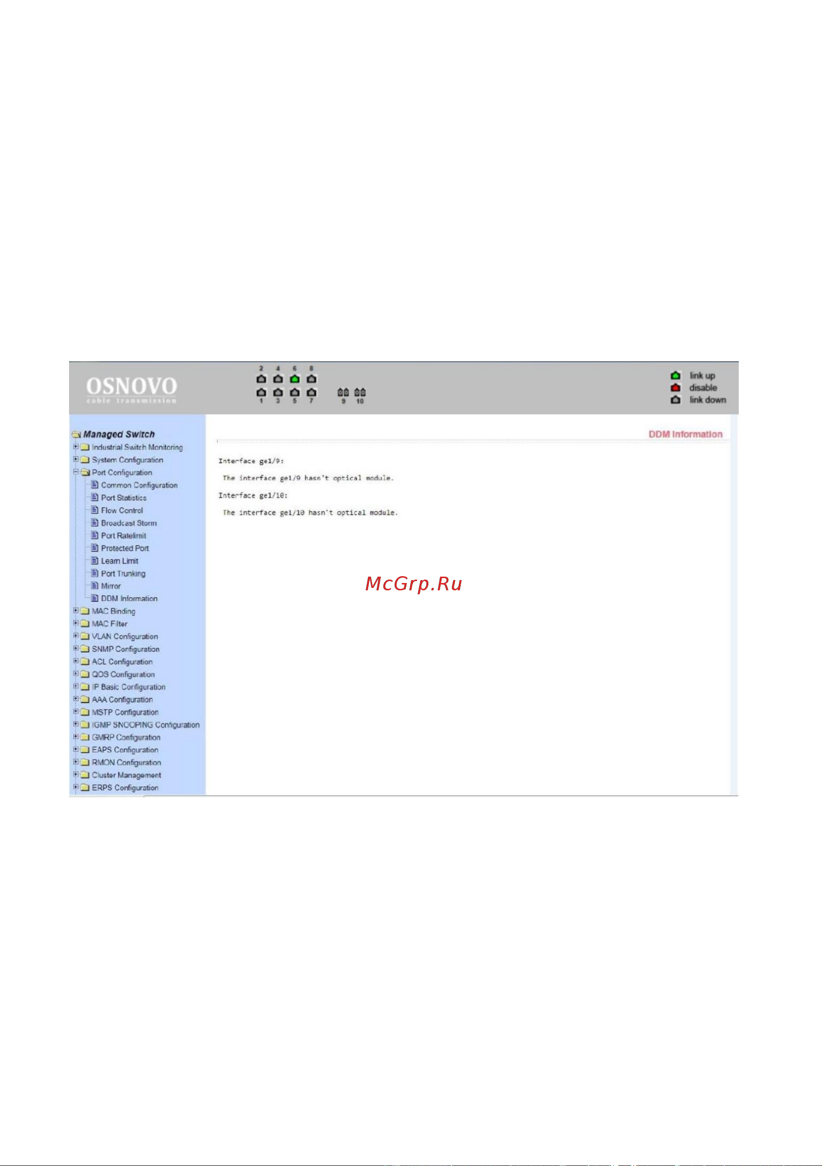 Osnovo SW-80802/ILS(port 90W, 300W) Gigabit Ethernet на 8xRJ45 PoE + 2 SFP порта c датчиком температуры и влажности sct1357 Паспорт онлайн [49/96] 855169