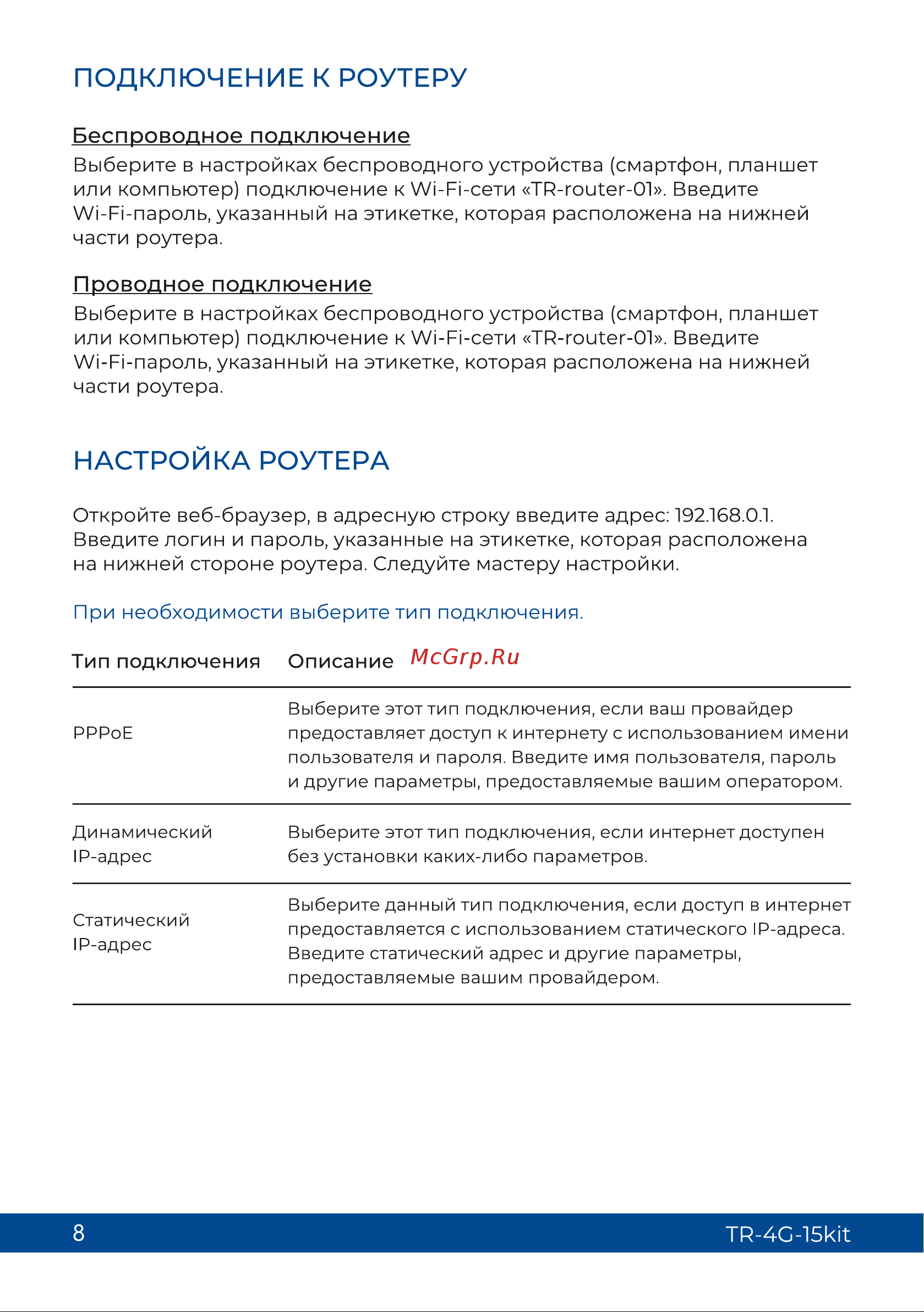 Триколор (15 дб), TR-4G-15kit Руководство пользователя онлайн [8/12] 855257