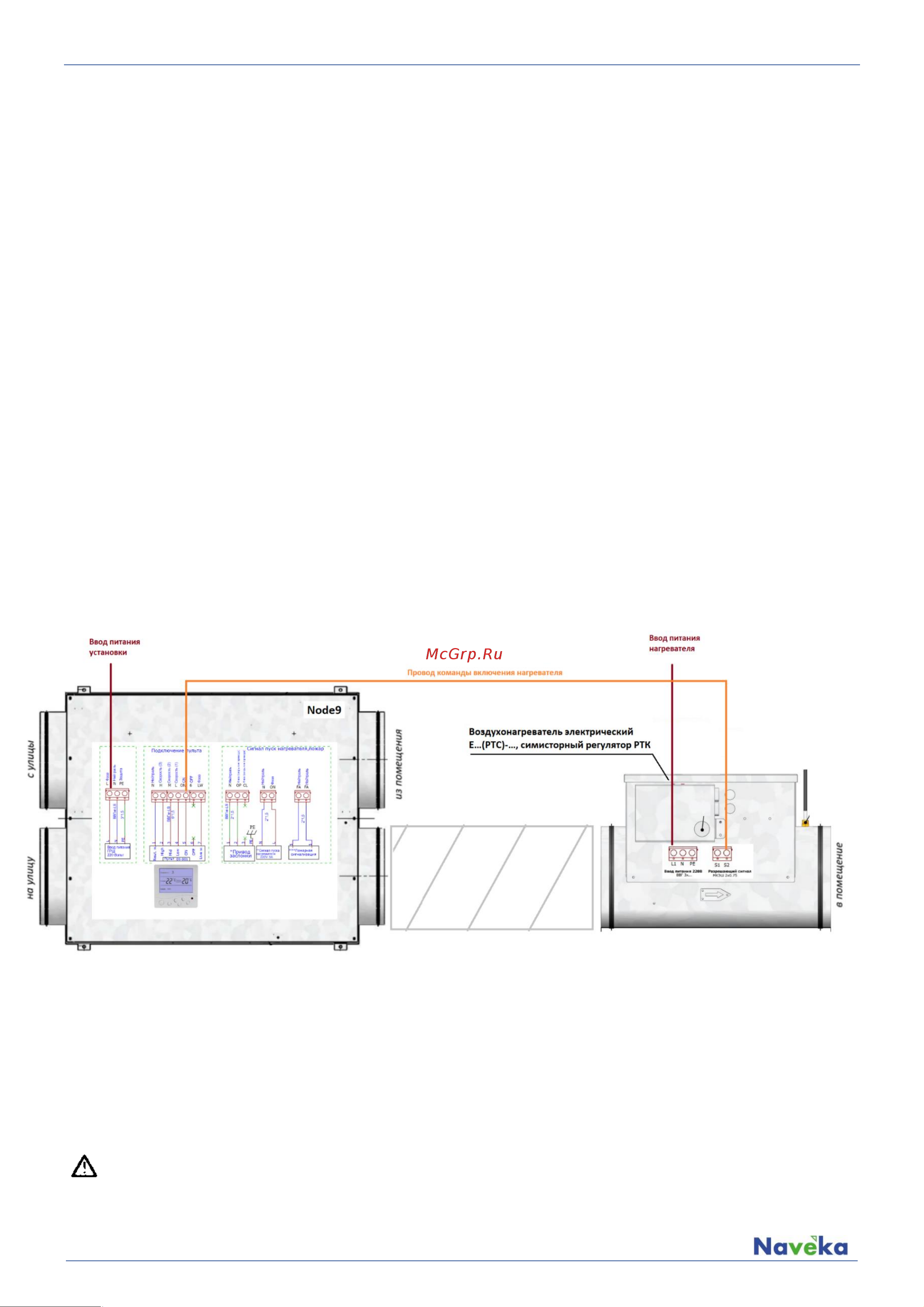 Naveka Node9- 160(25m)/RP-M,VAC(D220) Compact с пультом-термостатом УН-00007149 Паспорт онлайн [10/11] 855355