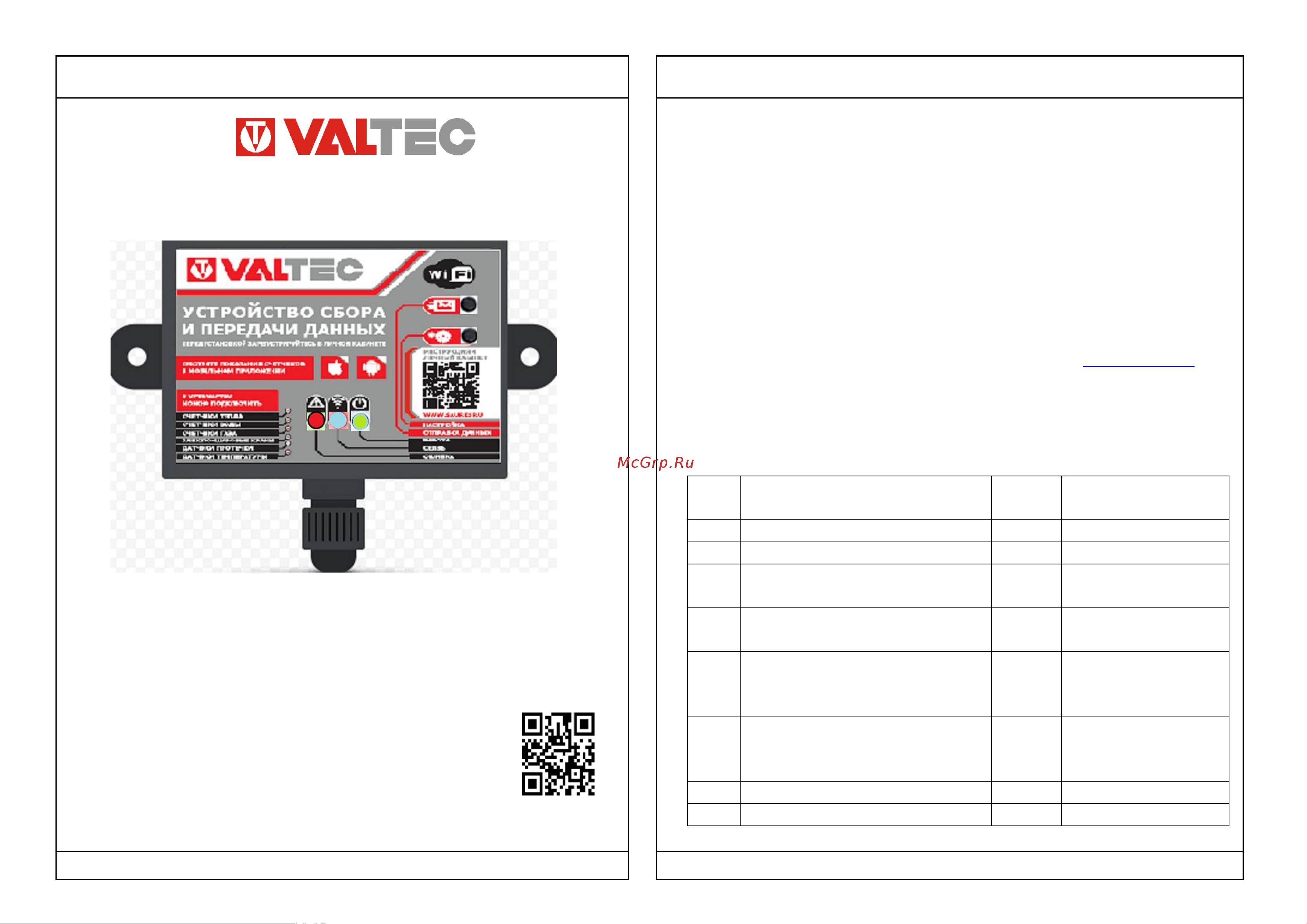 Valtec VT.USPD.R1.0 Инструкция к Valtec VT.USPD.R1.0 онлайн