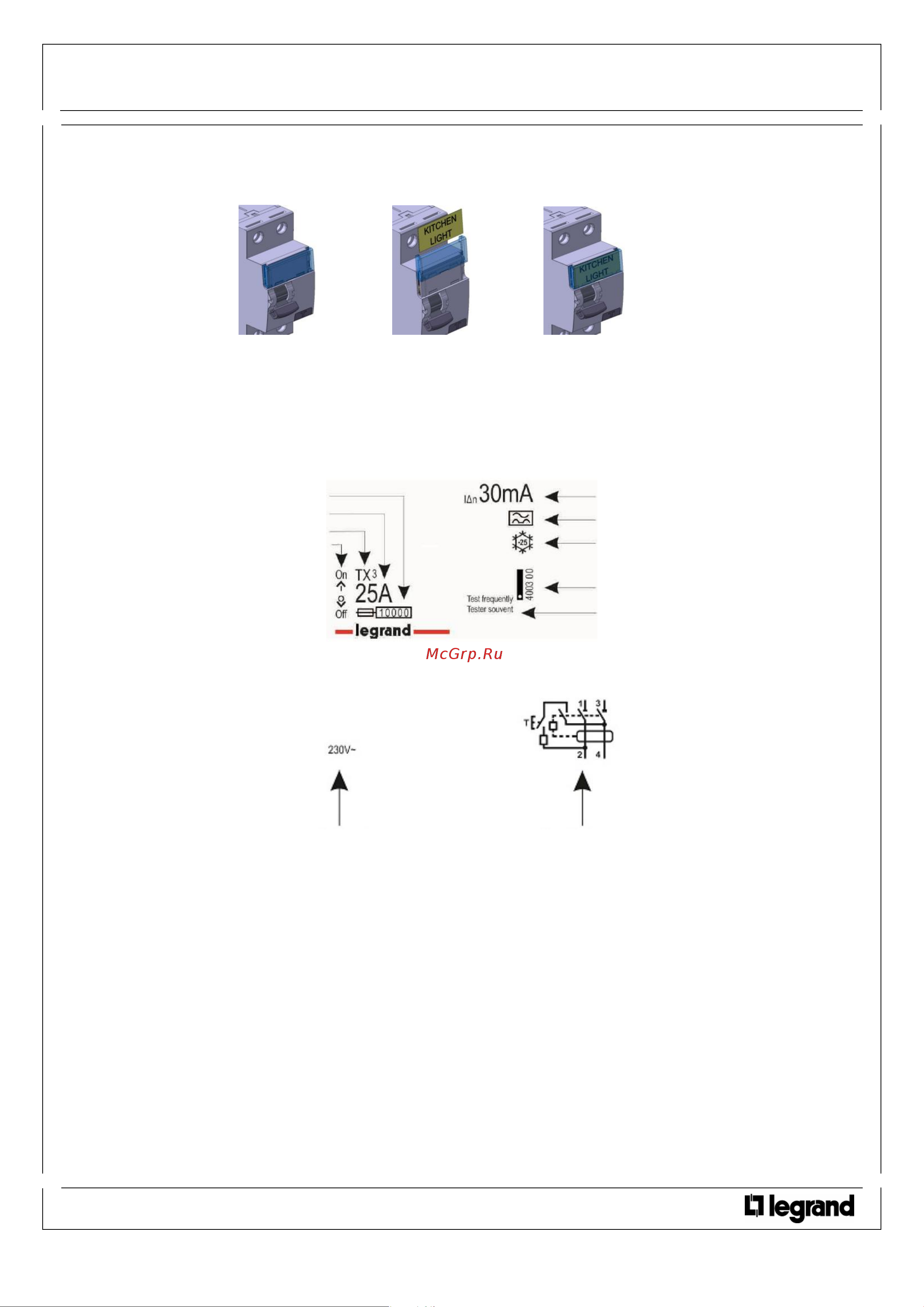 Legrand ВДТ TX3 2П 25A 30MA -AC 403000 Инструкция к товару онлайн [3/10] 855867