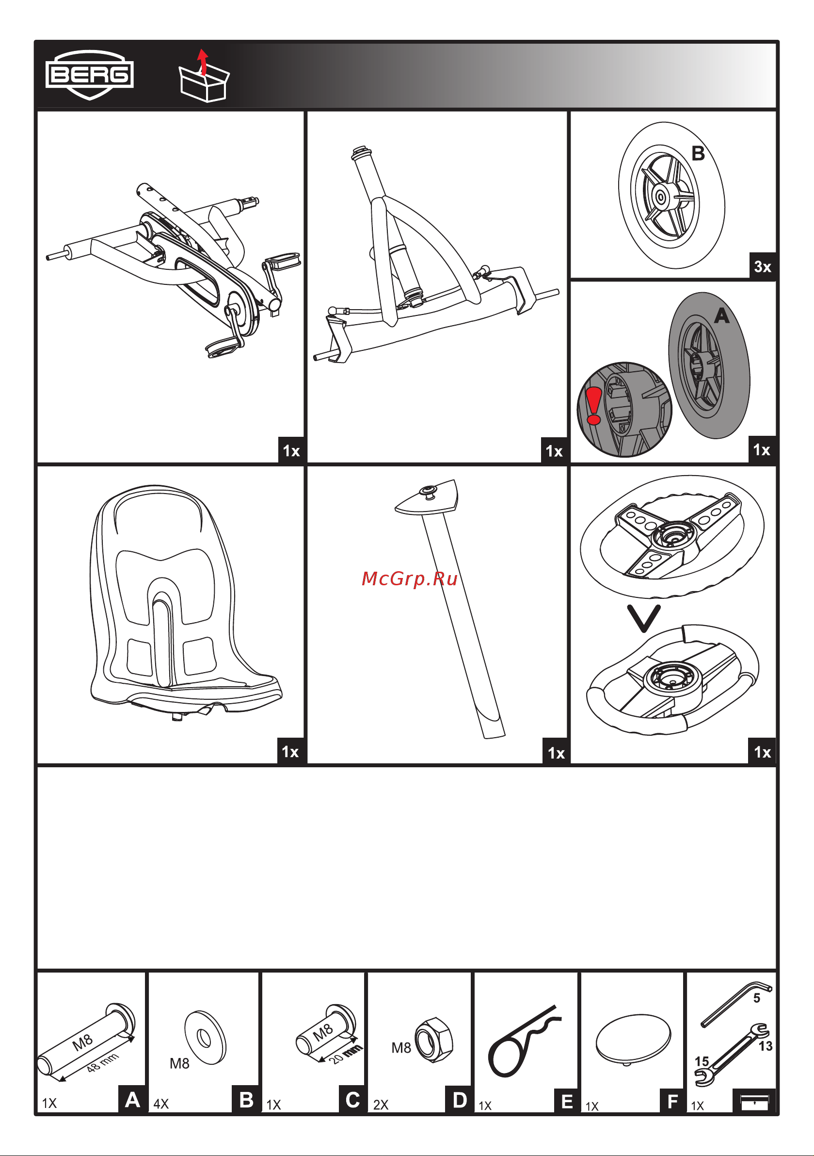 Berg Junior Pedal Go-kart зеленый 24.21.34 Инструкция к BERG Junior Pedal Go-kart онлайн [2/14] 856172
