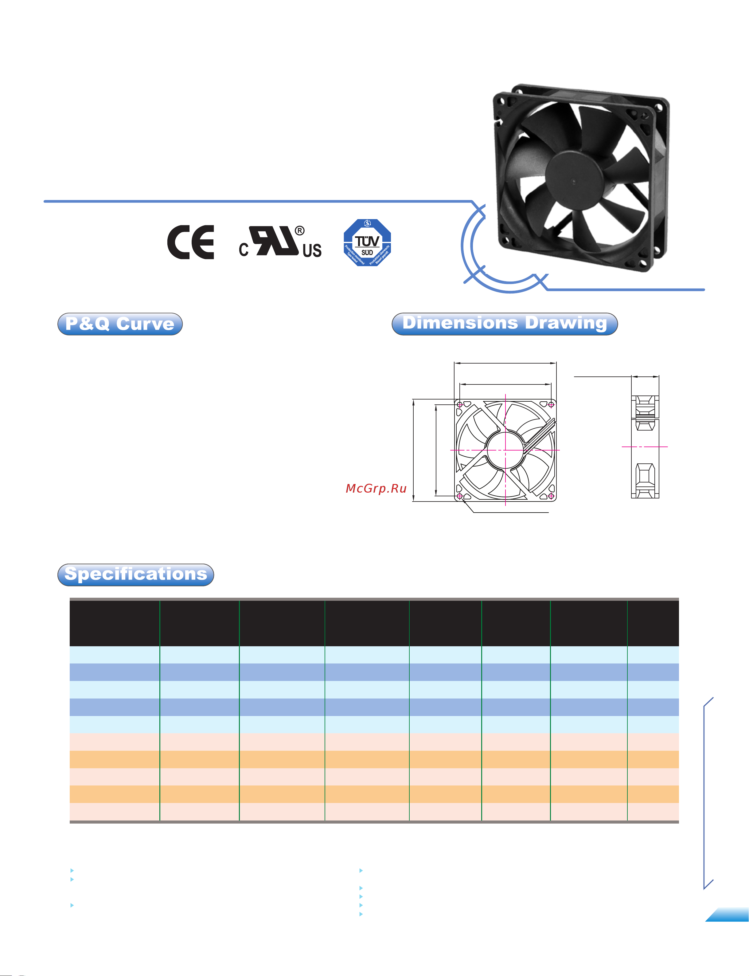 EVERCOOL осевой, 92x92x25 12в pwm EC9225HH12BP Описание онлайн