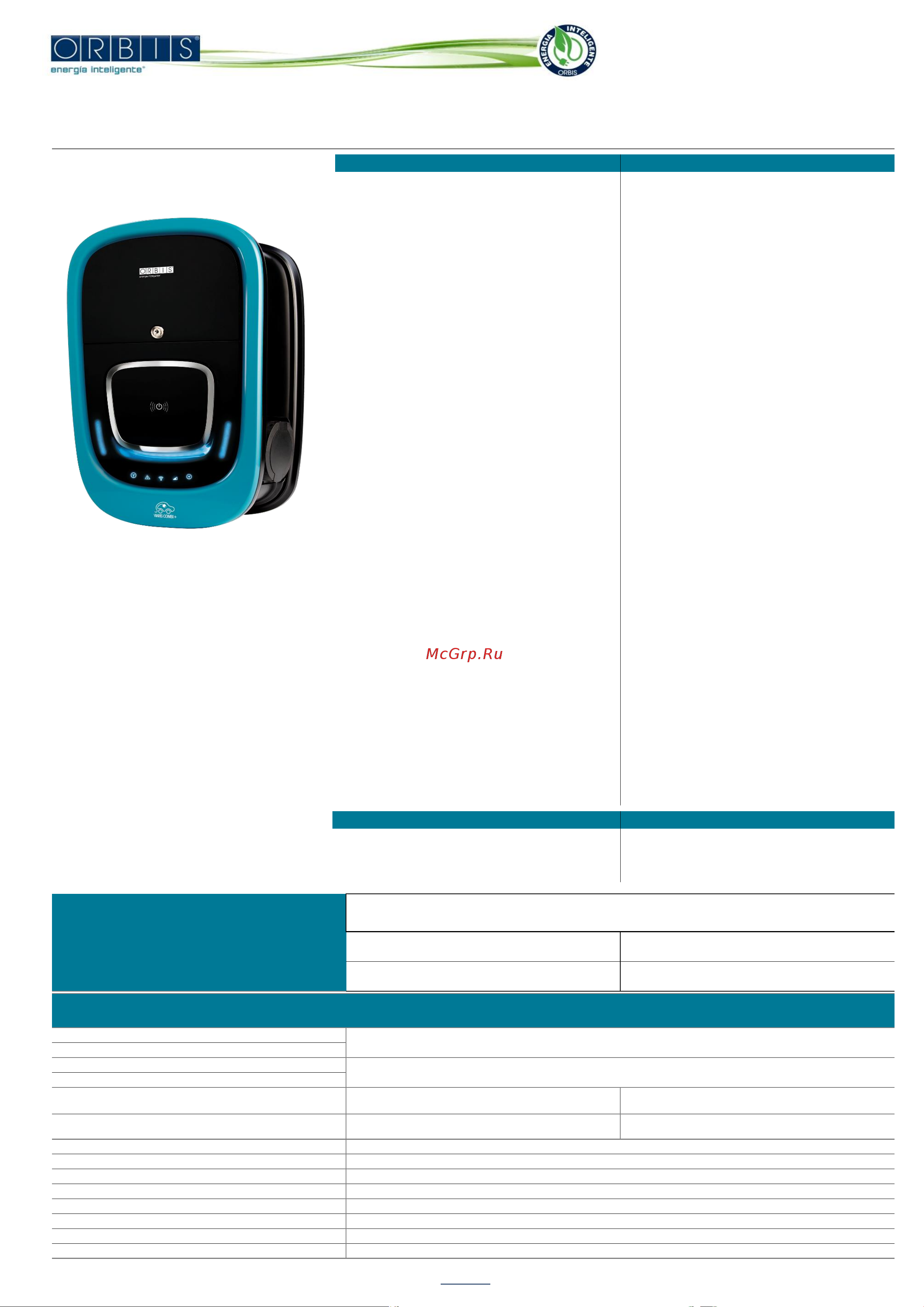 Orbis Viaris combi + 22 kw; 5m кабель t2; 5m кабель t2; wifi+ethernet OB94P722KA2 Техническая информация онлайн