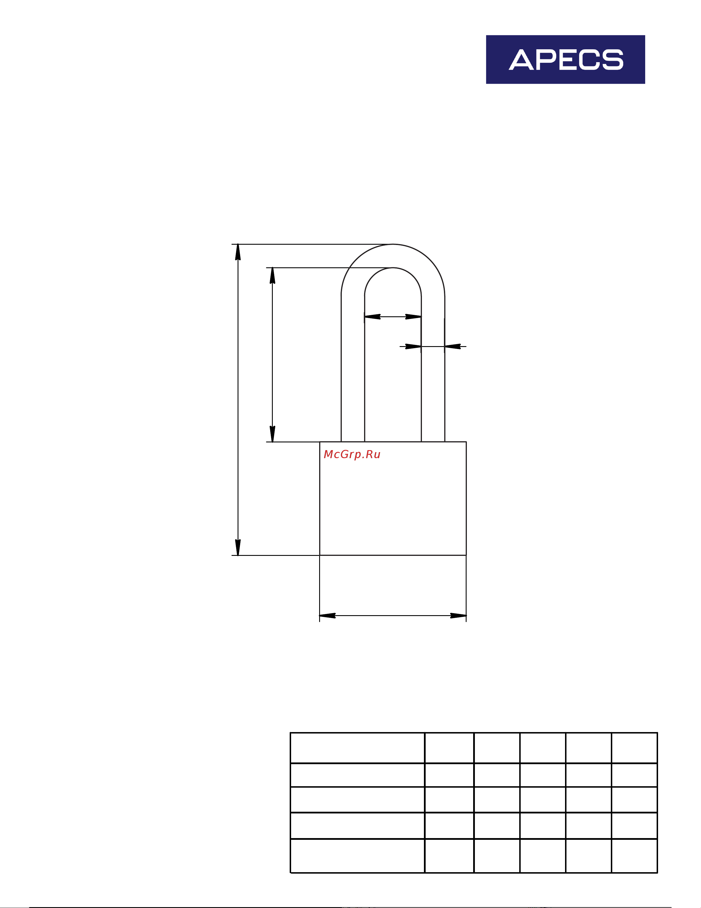 Apecs PD-01-50-L 5Keys 18191 Чертёж онлайн