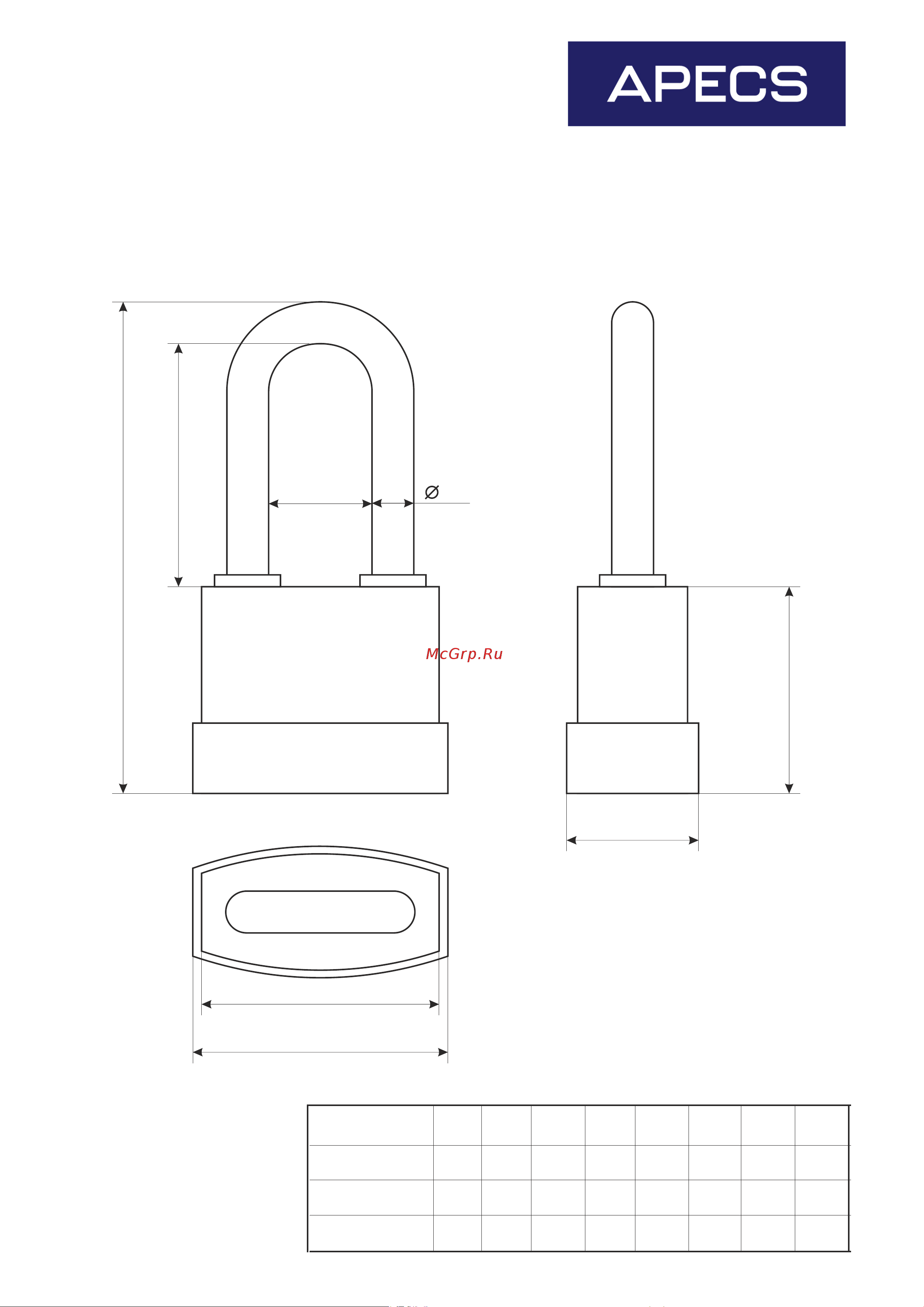 Apecs PDR-50-45-L 16259 чертёж онлайн