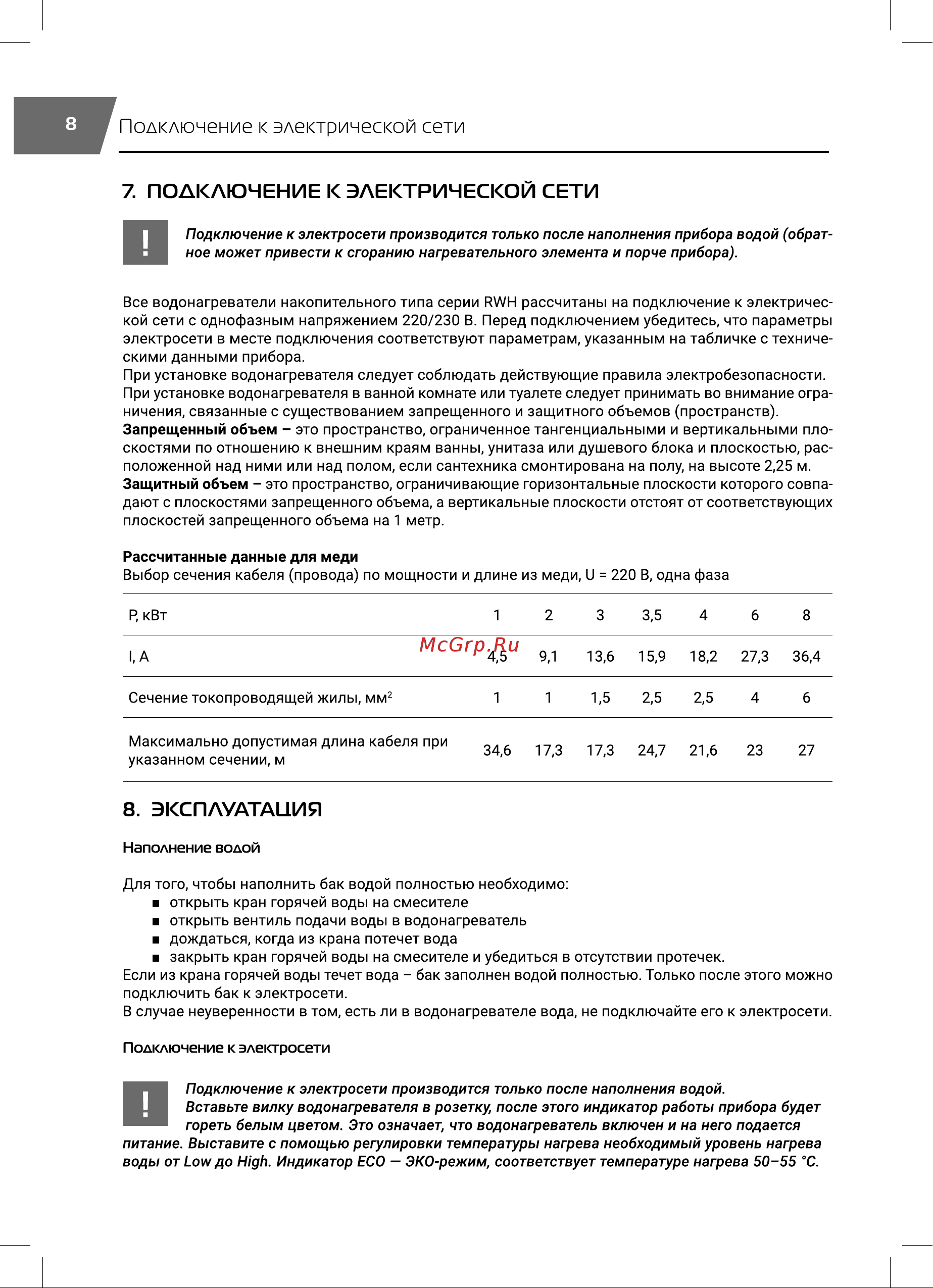 Royal Thermo RWH 15 Stilla U НС-1588120 Инструкция к товару онлайн [8/24] 857546