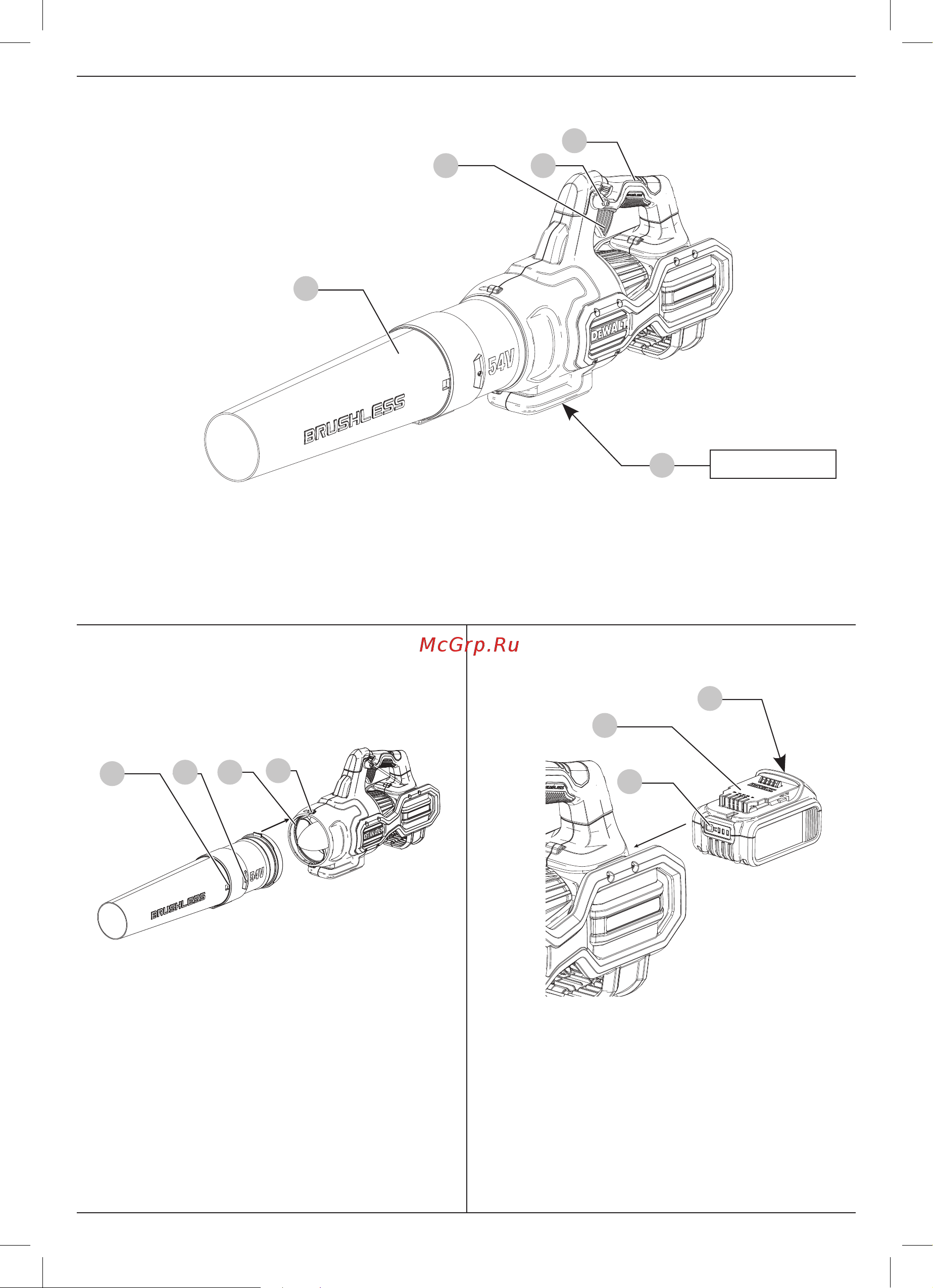 Dewalt FLEXVOLT 54 В BRUSHLESS DCMBA572N-XJ Инструкция к Dewalt DCMBA572N-XJ FLEXVOLT онлайн [3/36] 857755