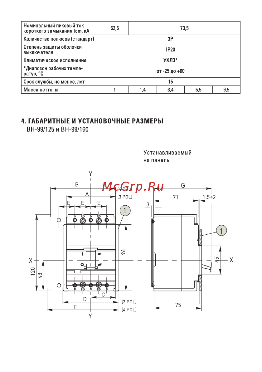 EKF ВН-99 PROxima 160/160А 3P sl99-160-160 Инструкция к товару онлайн [4/24] 858438