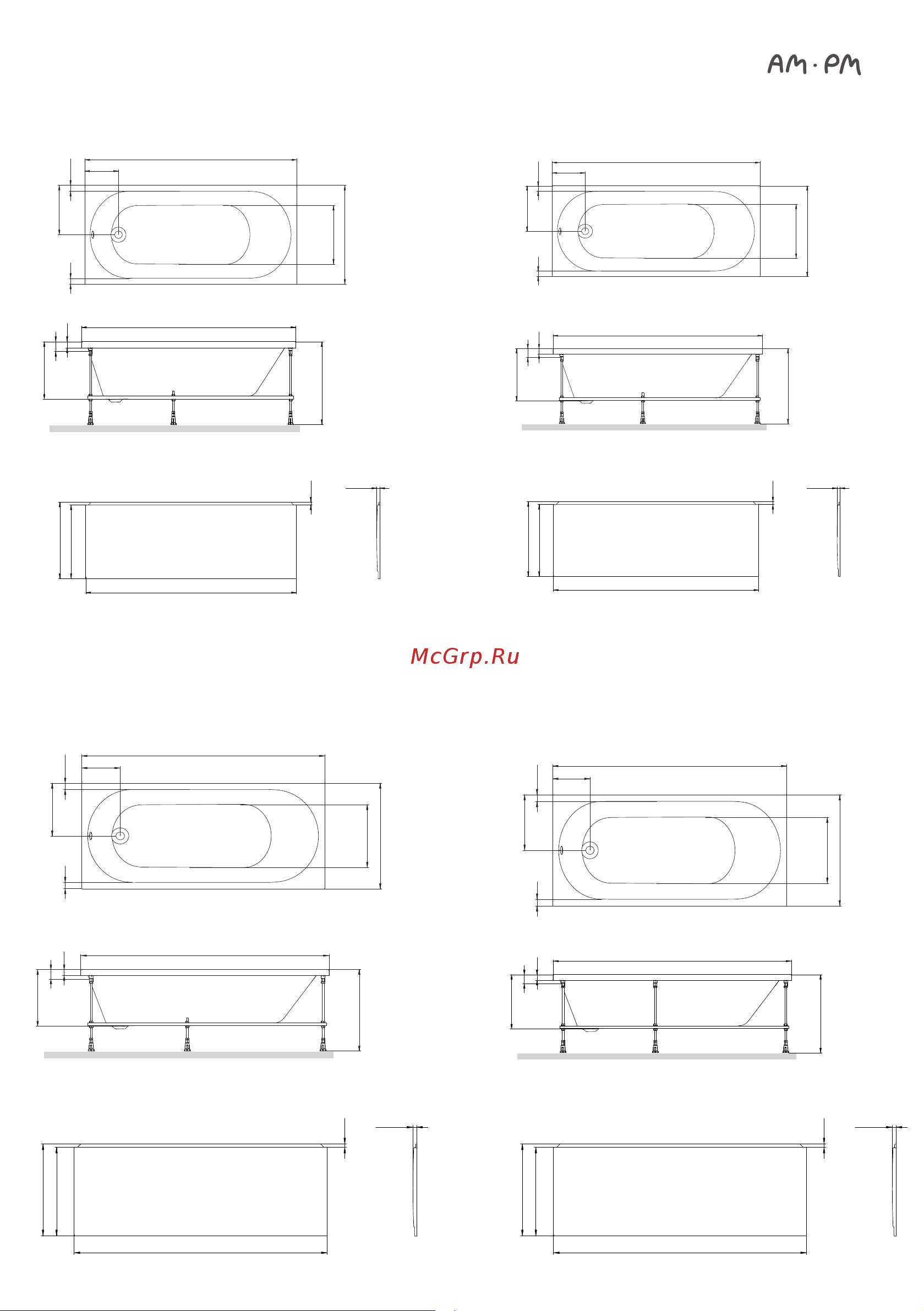 AM.PM X-Joy 150x70 W94A-150-070W-R инструкция онлайн [7/16] 859004