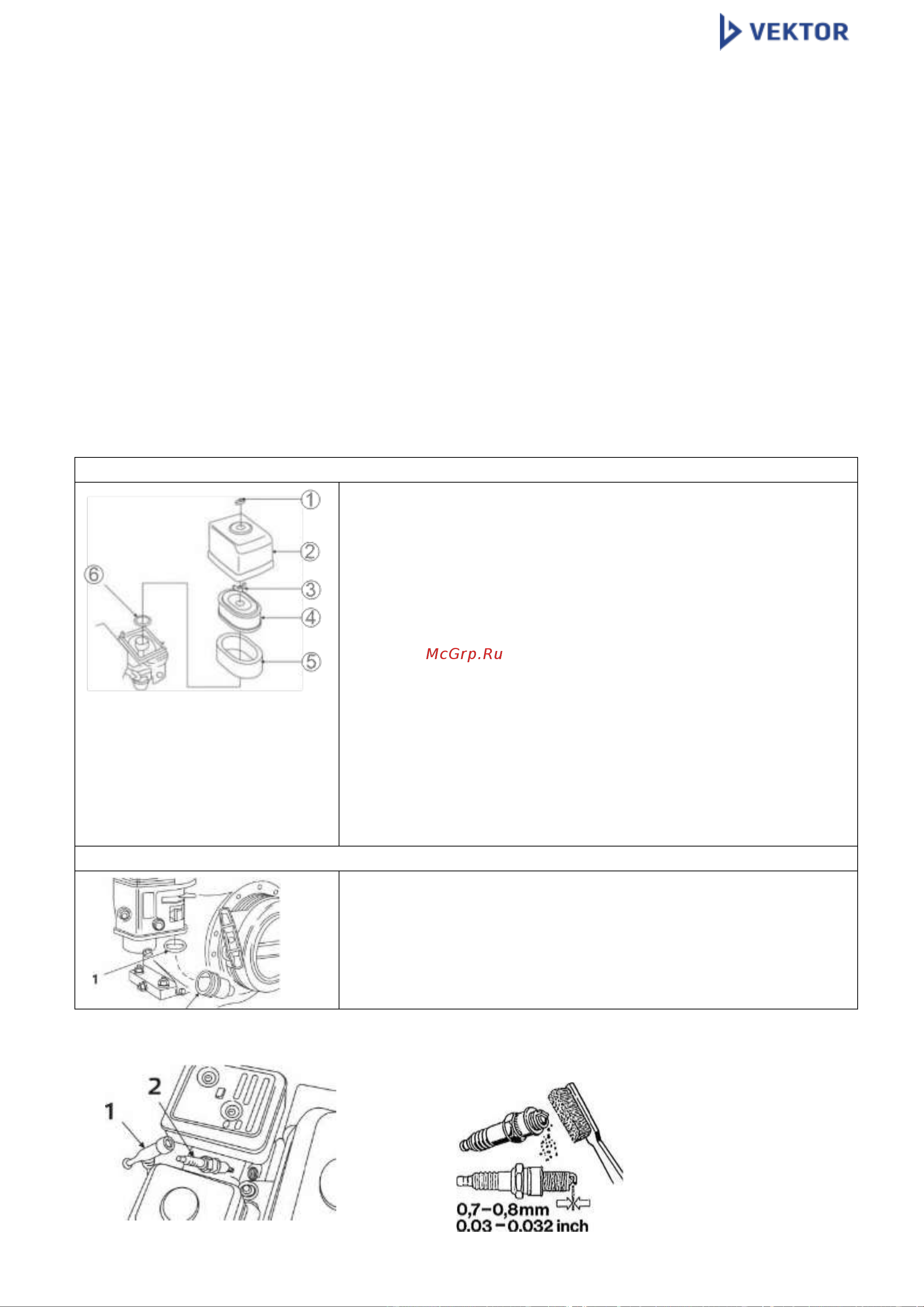 Вектор VSCG-1000 GX160 697 Инструкция к VEKTOR VSCG-1000 697 онлайн [12/24] 859117