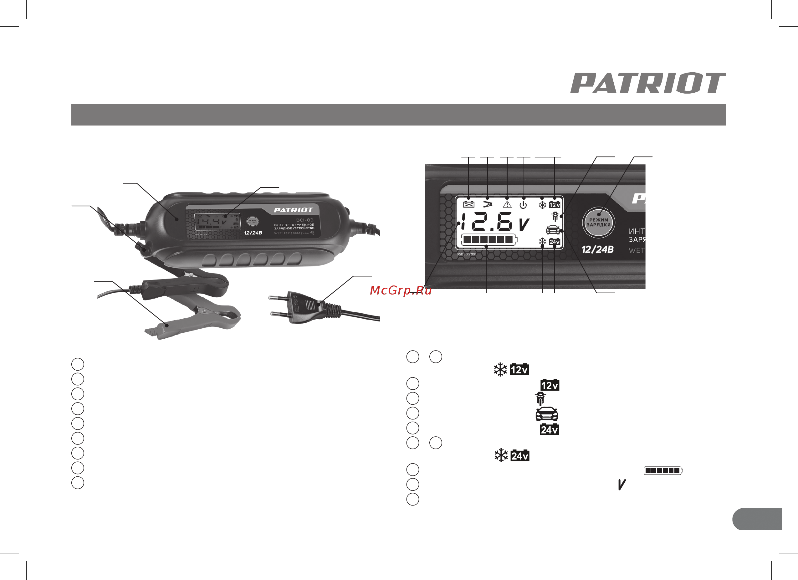 Patriot BCI-8D 1165 650302208 Инструкция онлайн [9/16] 859367
