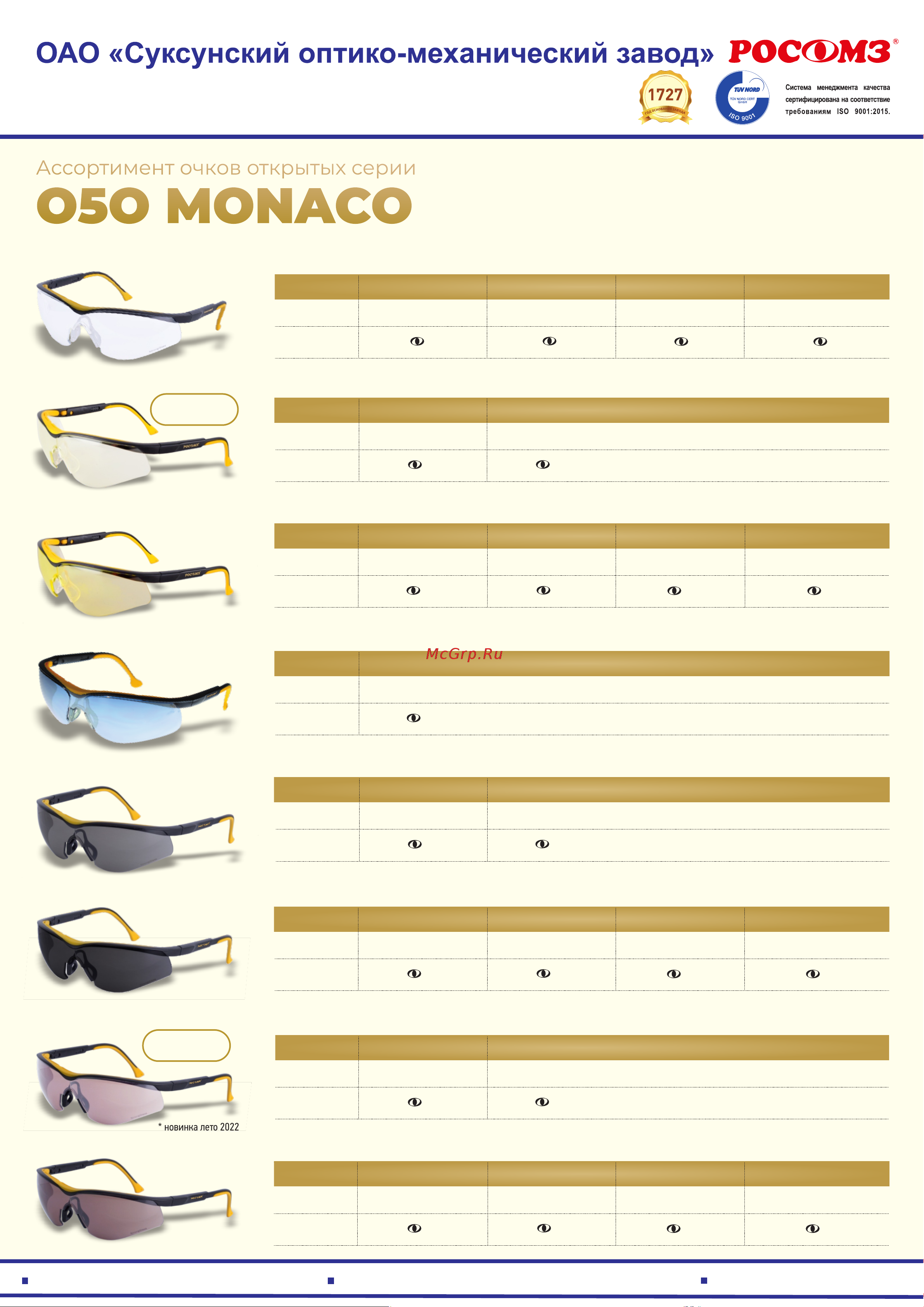 Росомз о50 monaco crystaline коричневые 150701 Информационный лист онлайн [2/2] 859518