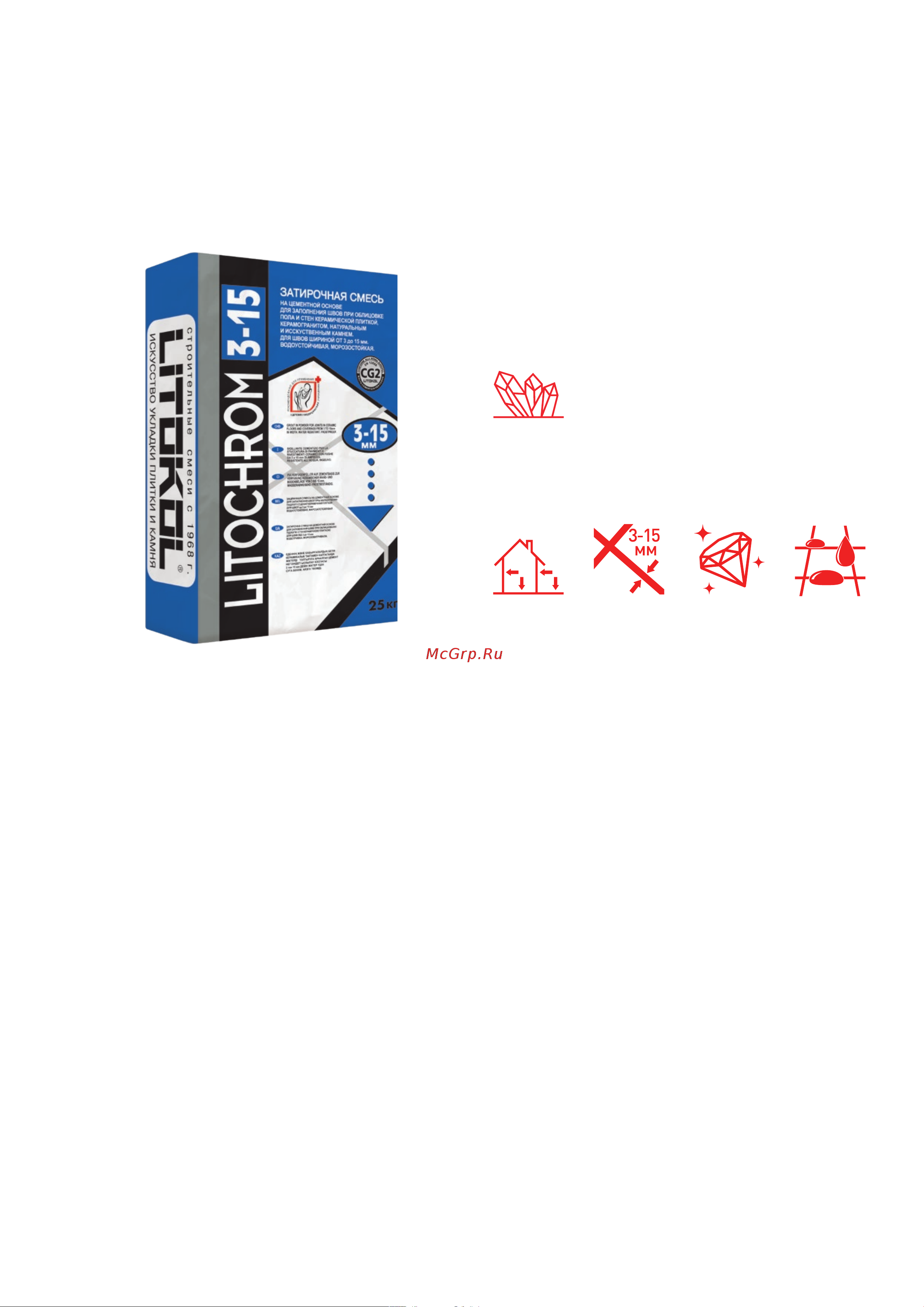 Litokol LITOCHROM 3-15 C.30 жемчужно-серая, 25 kg 143980002 Техническое описание онлайн